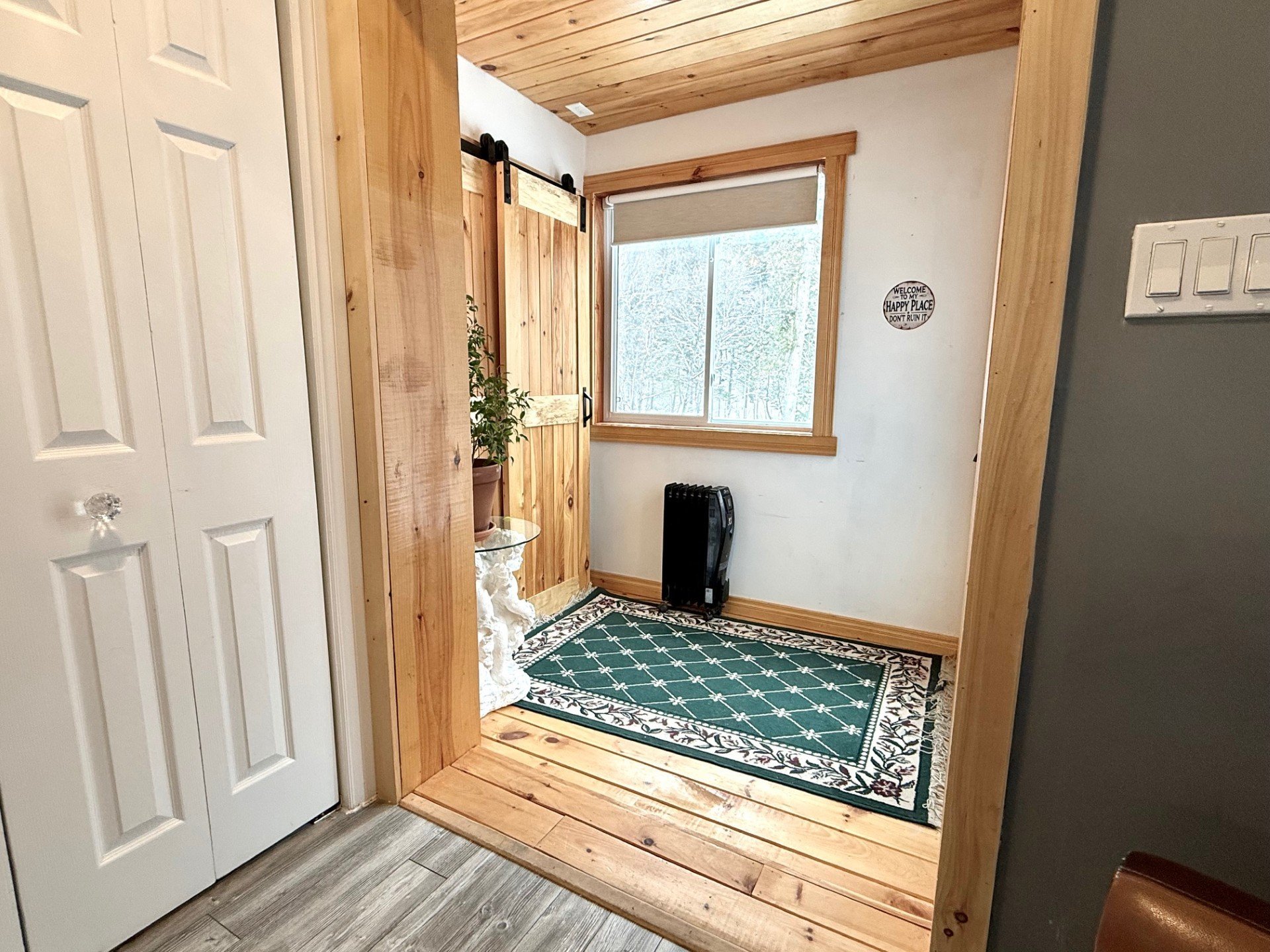 wardrobe with barn door