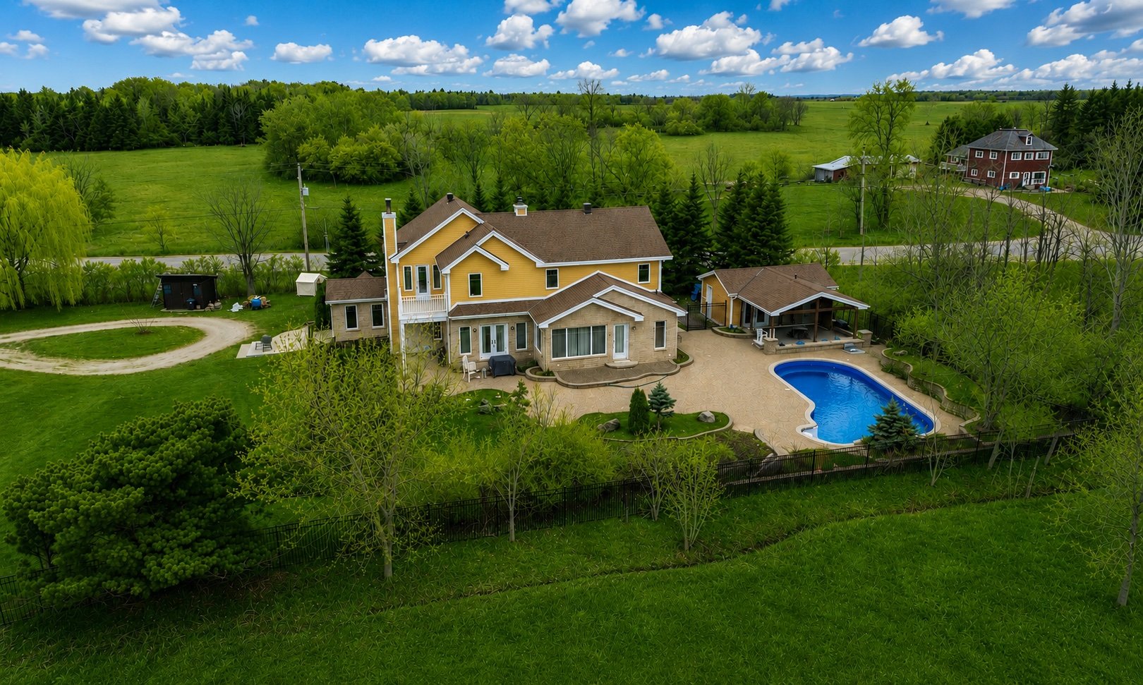 Aerial photo - AI generated for the pool