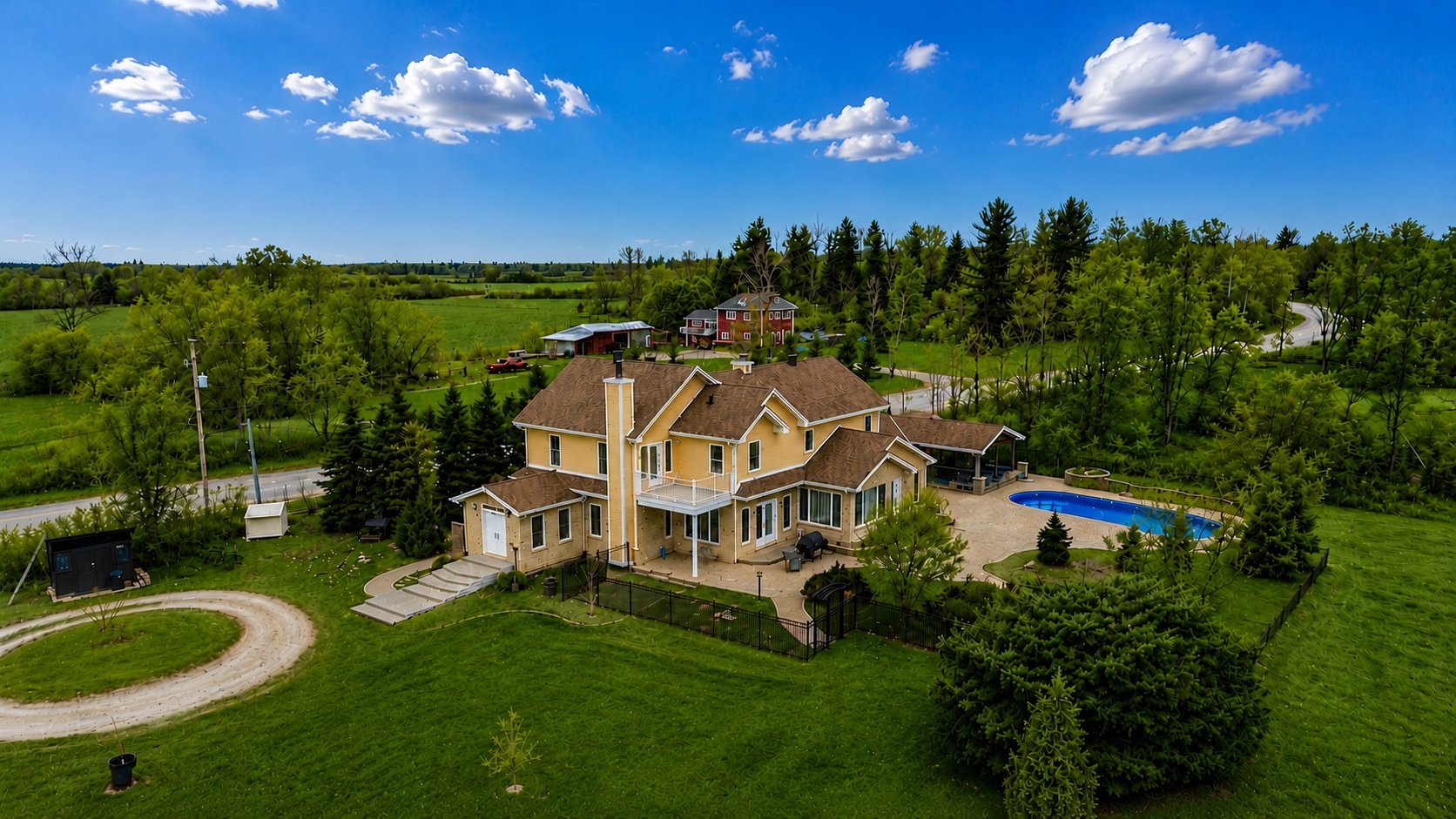 Aerial photo - AI generated for the pool