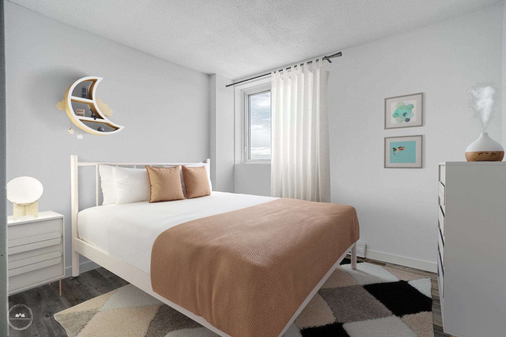 Chambre à coucher - Photos mises en scène virtuellement.