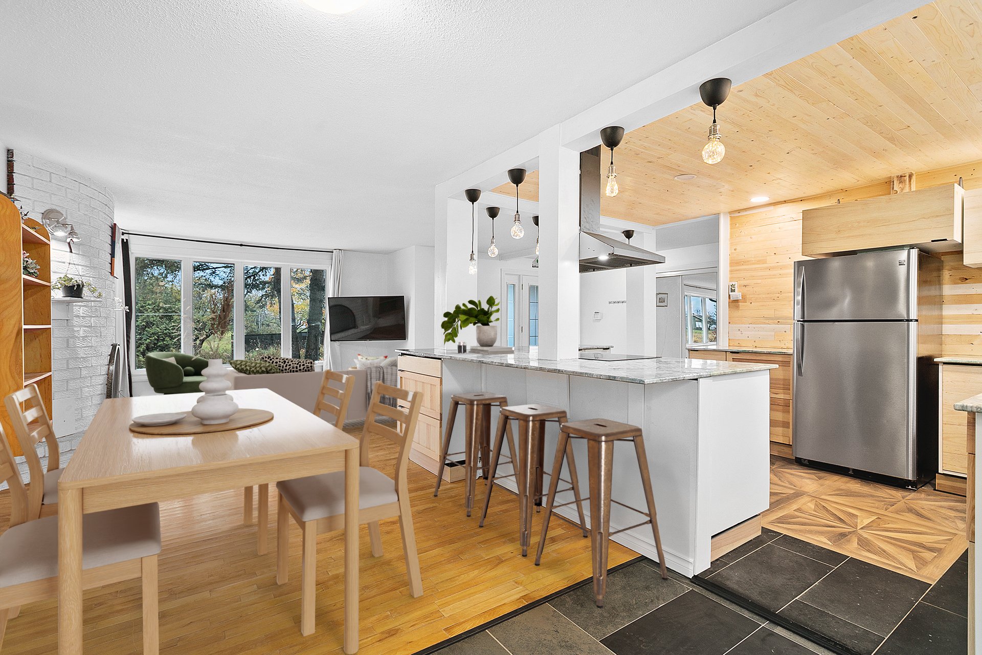 Salle à manger - Home staging virtuel réalisé