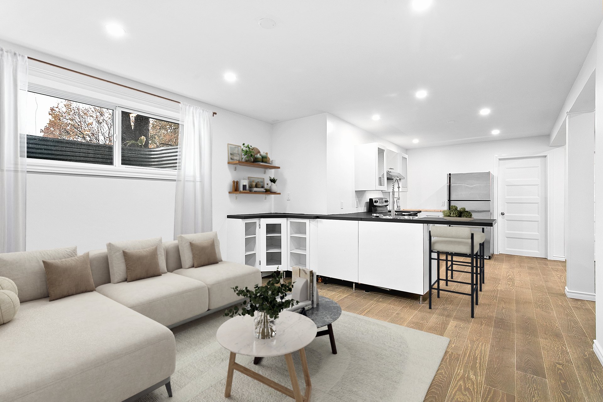 Salon - Home staging virtuel réalisé