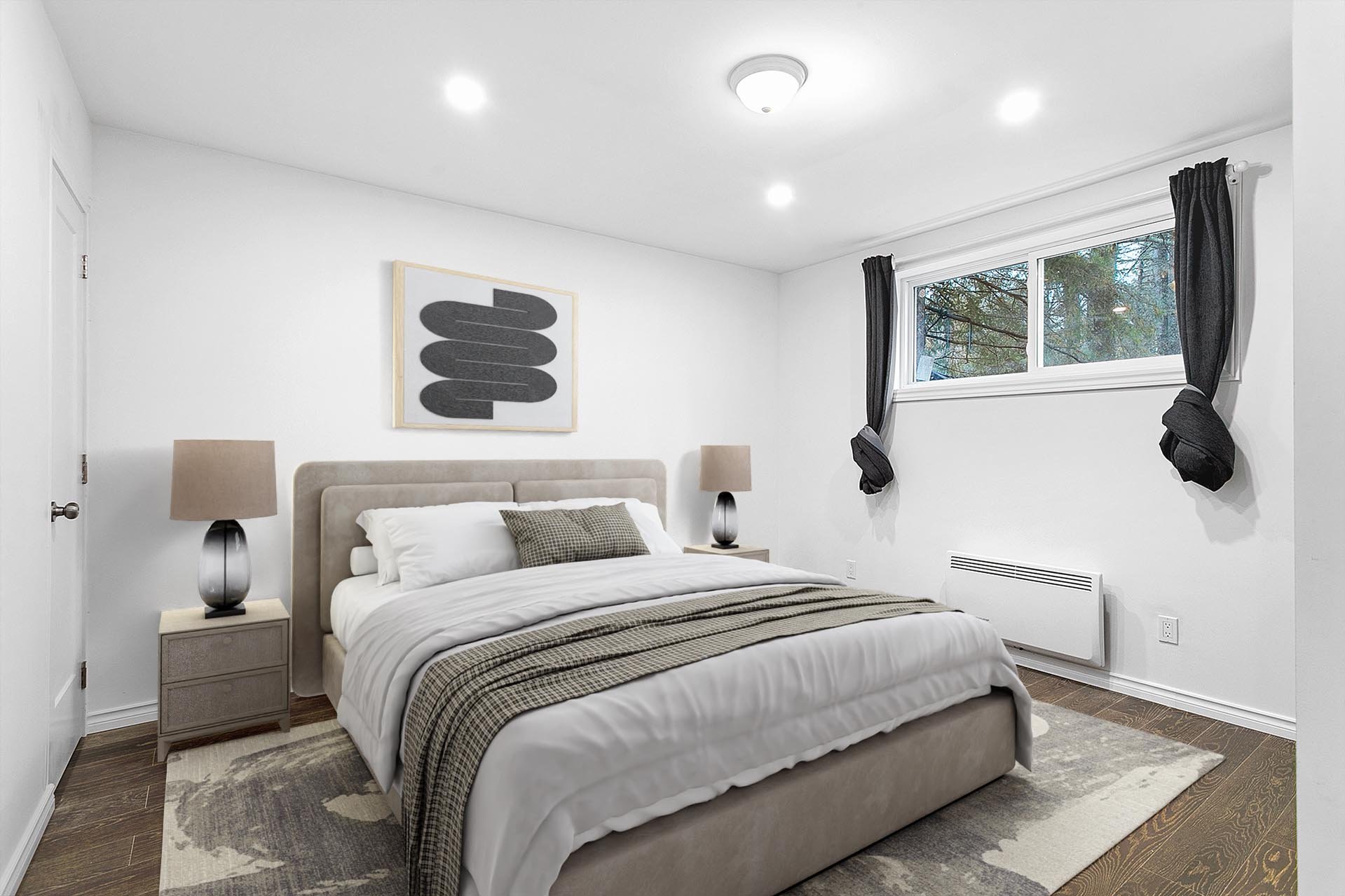 Chambre à coucher - Home staging virtuel réalisé