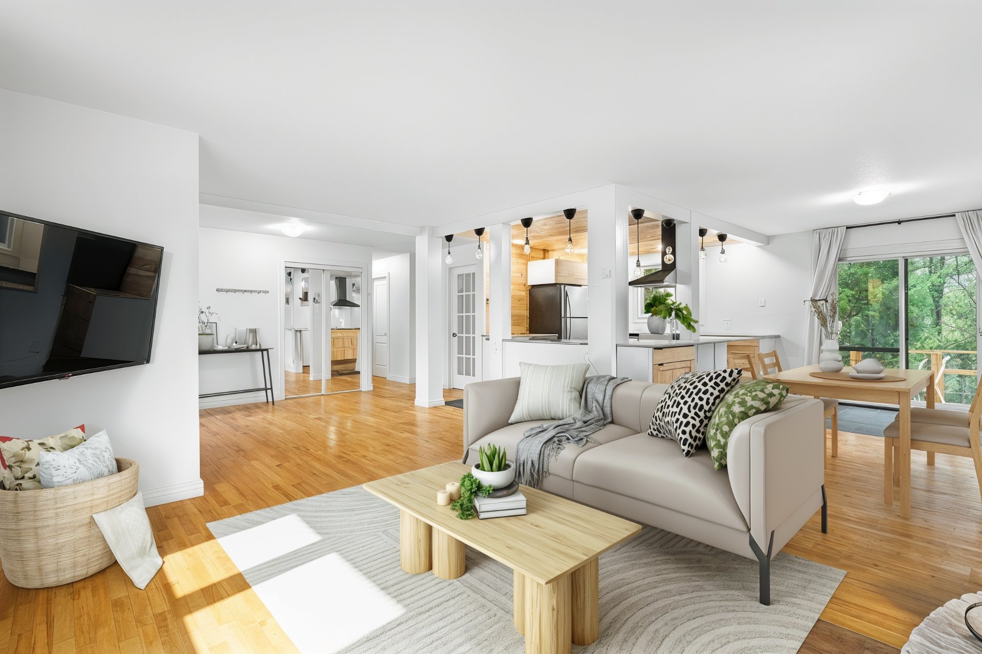 Salon - Home staging virtuel réalisé