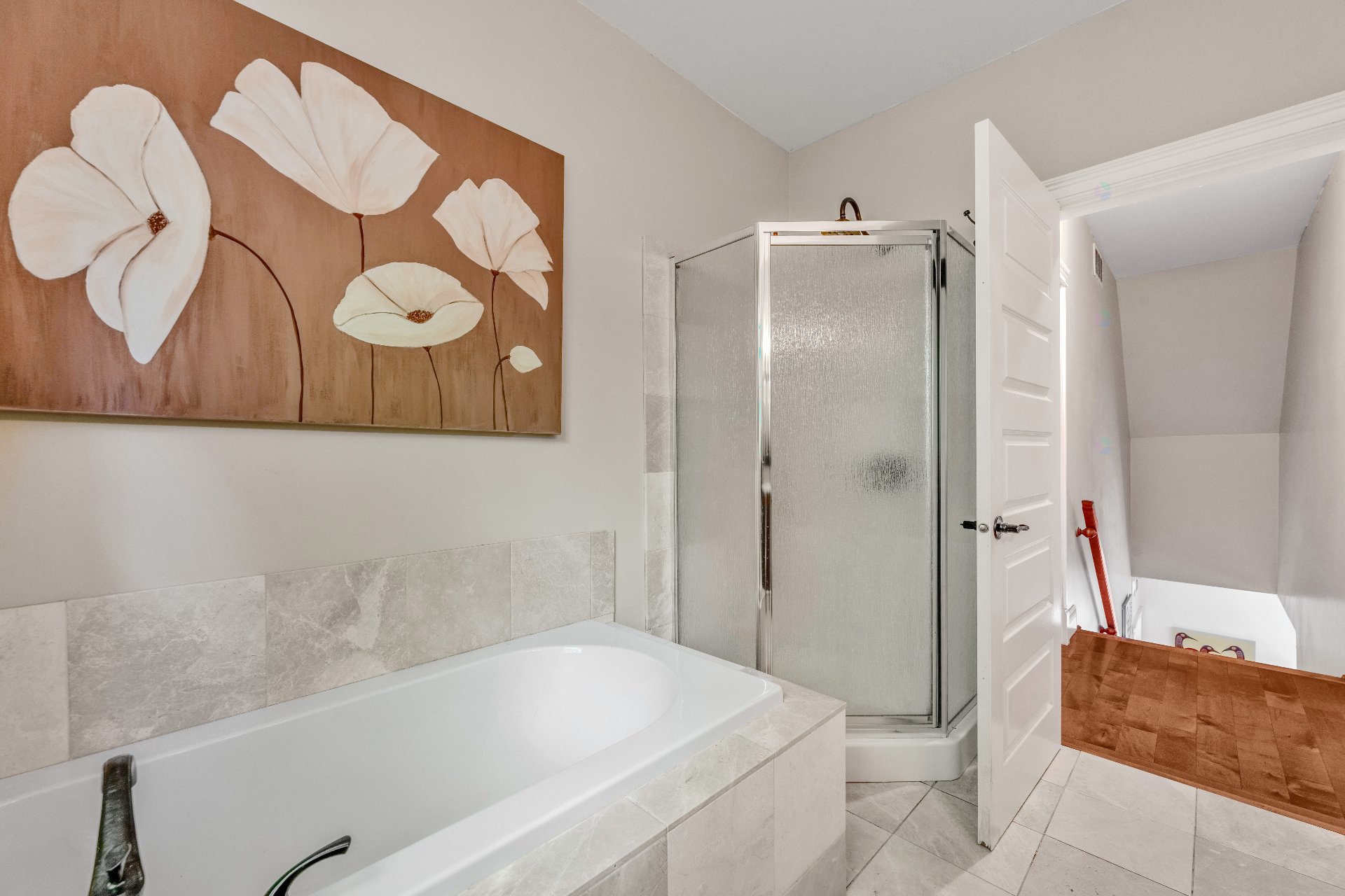 2nd floor, separated shower
