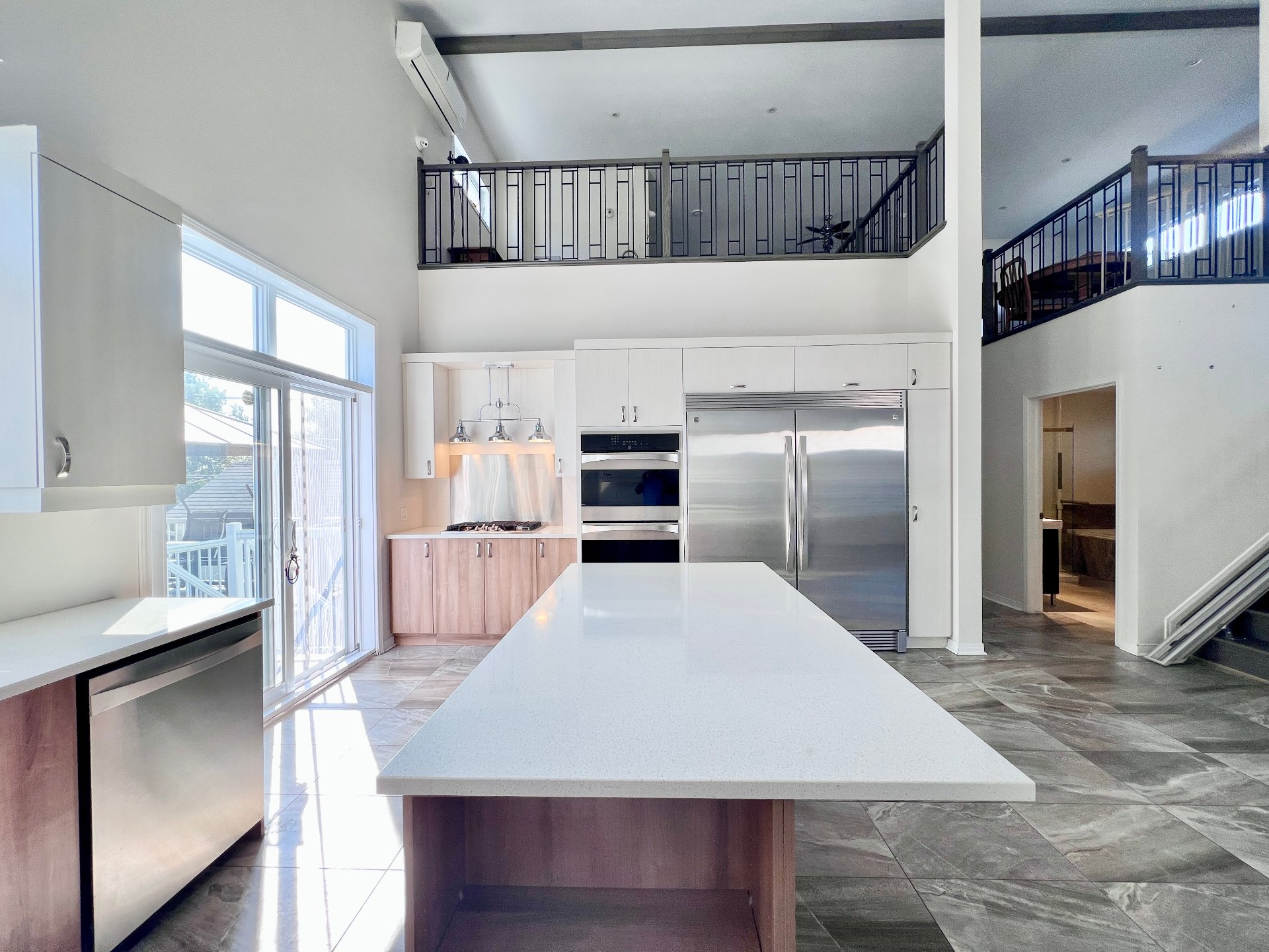 Two-storey main living unit.