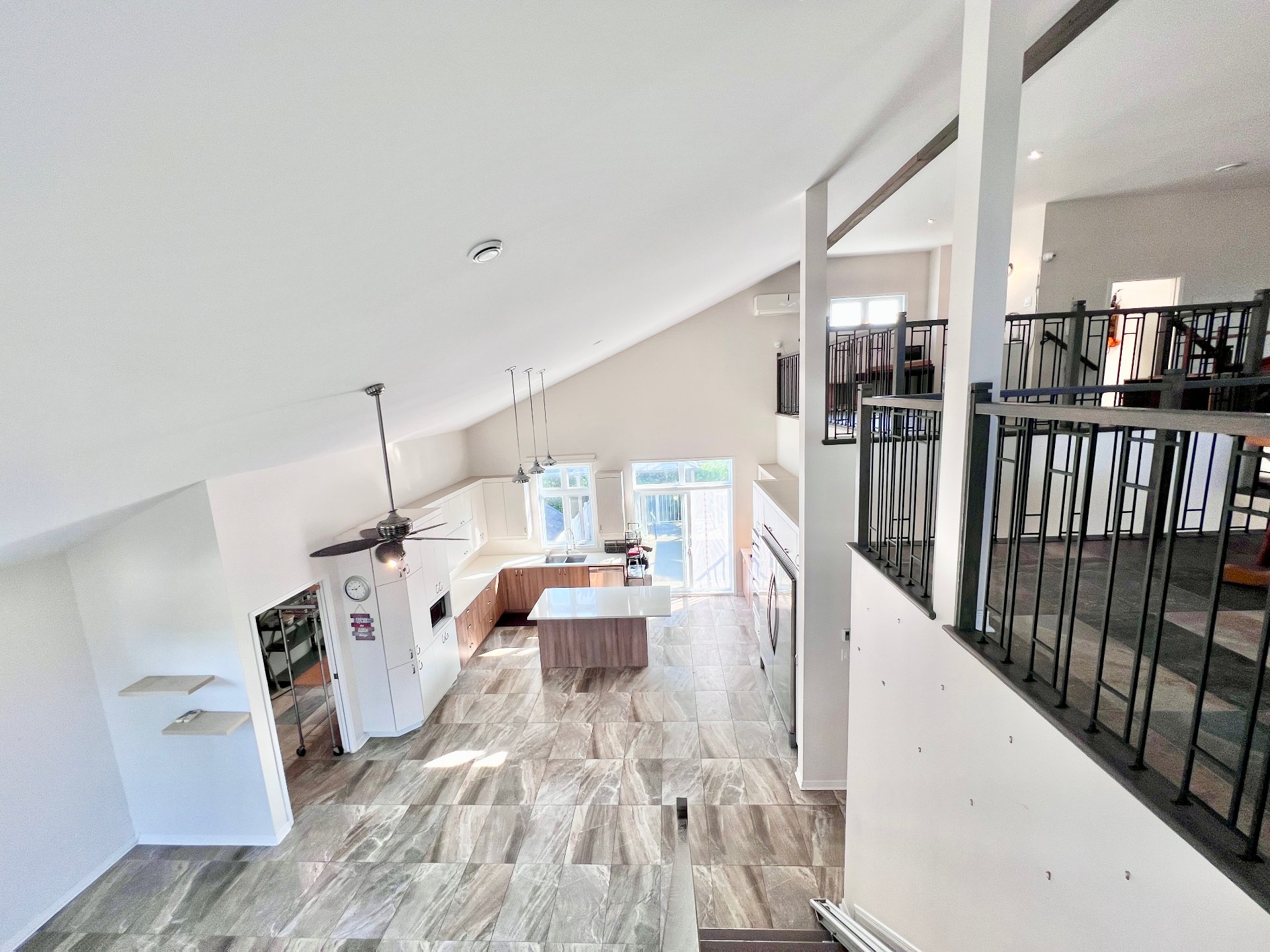 Two-storey main living unit.