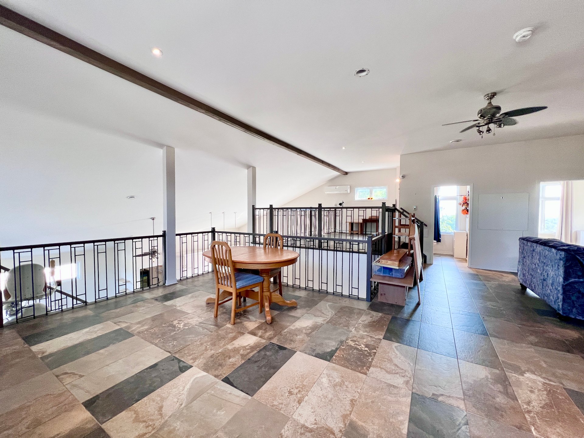 Two-storey main living unit.
