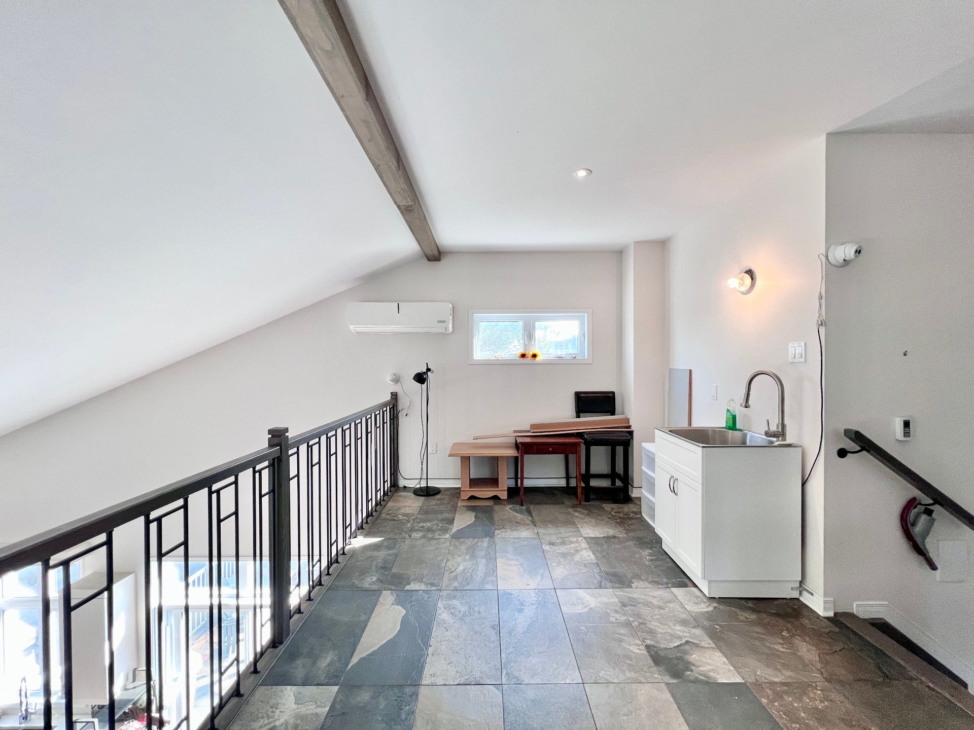 Two-storey main living unit.