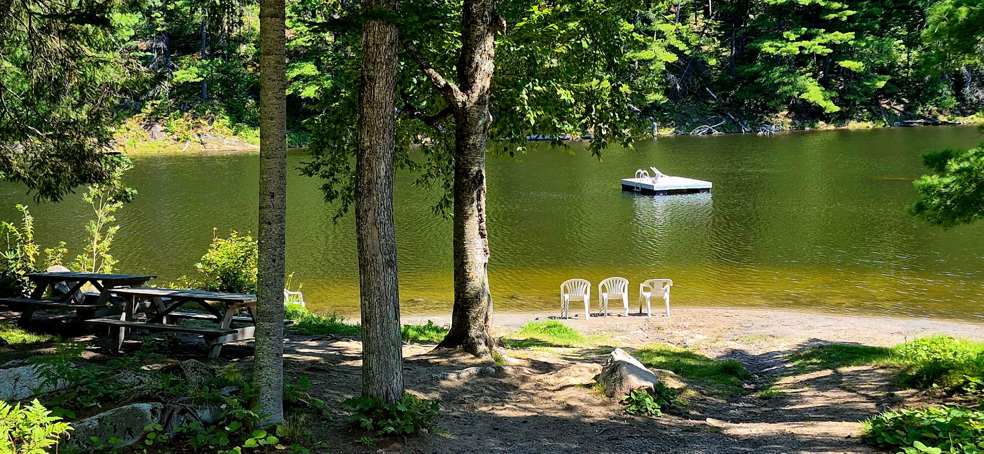 Accès au lac pour baignade / plage