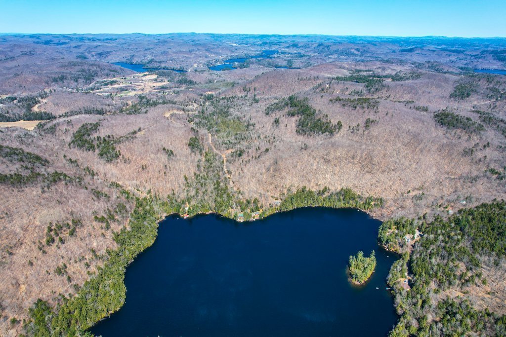 Aerial view of the lake