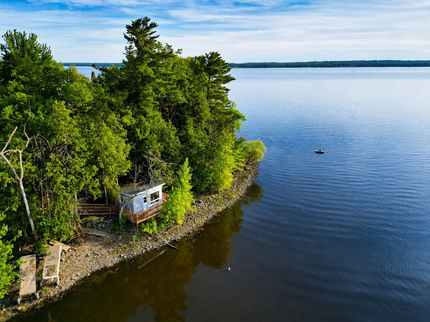 cabin by the water