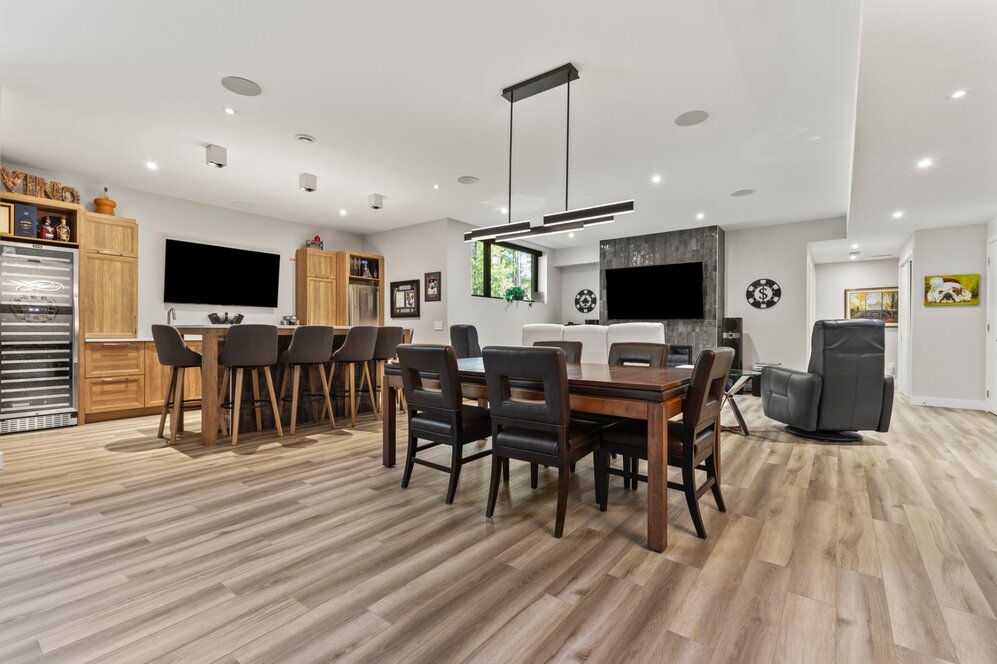 Family room - With a propane fireplace.