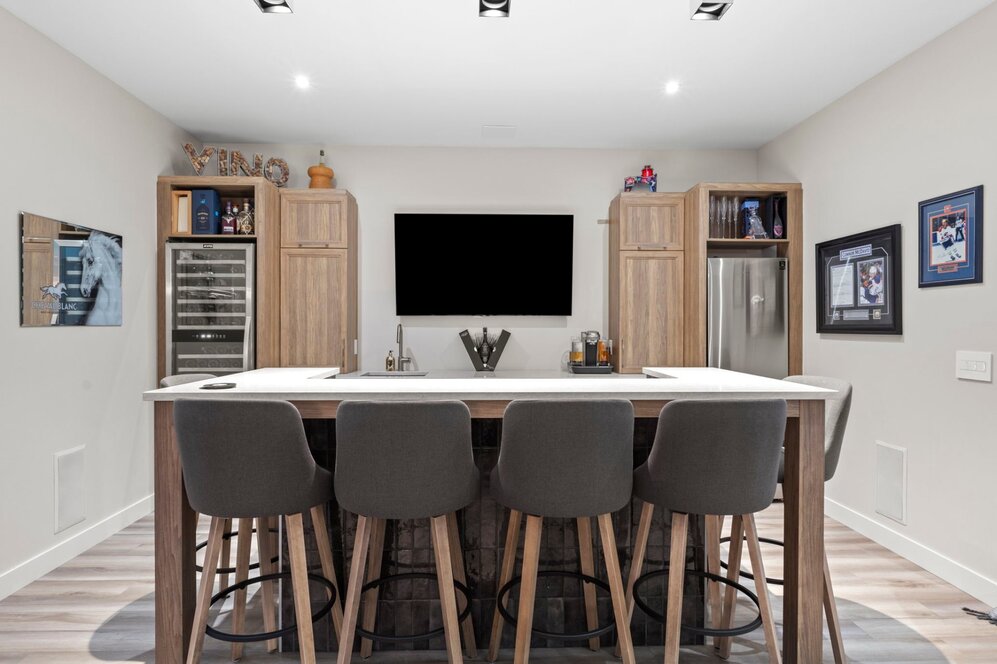 Bar - Includes fridge, wine cellar, and dishwasher.