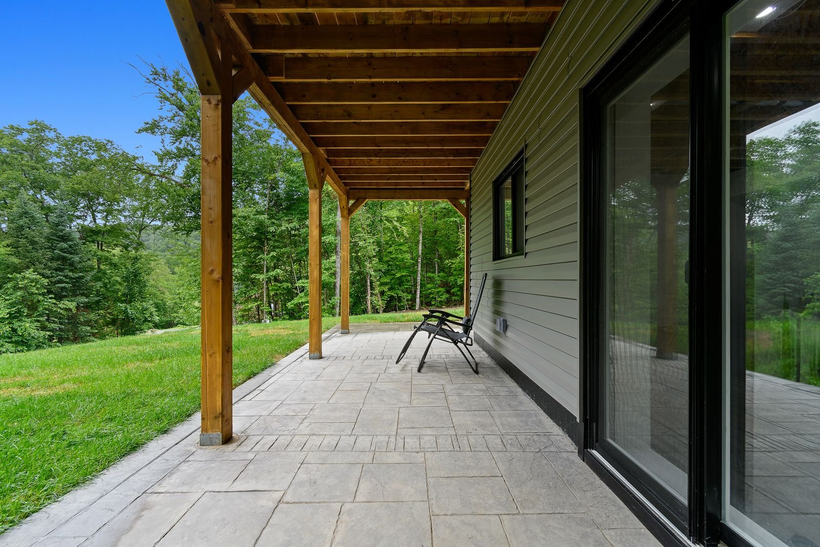 Access through the patio door of the family room
