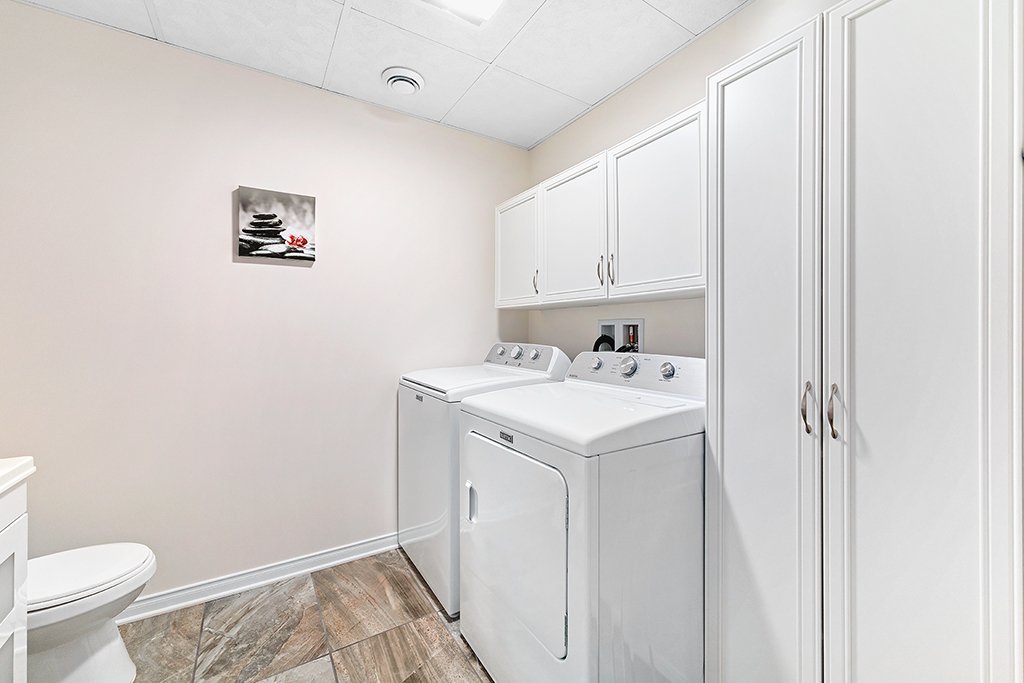 Washroom - And laundry, + drain for future shower