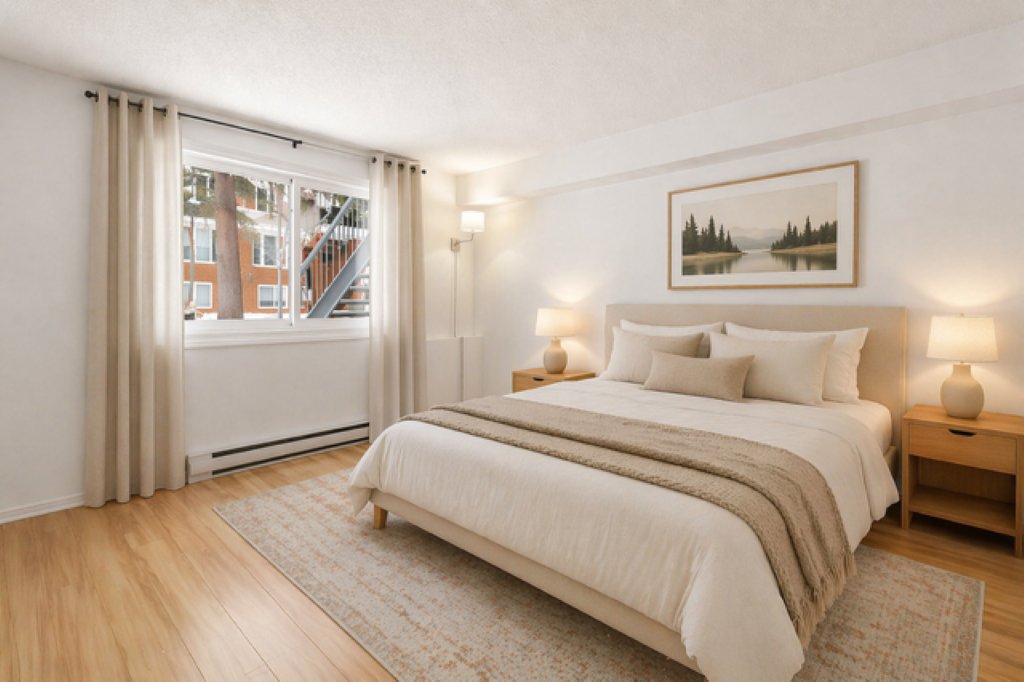 Chambre à coucher principale - Photo staging virtuelle