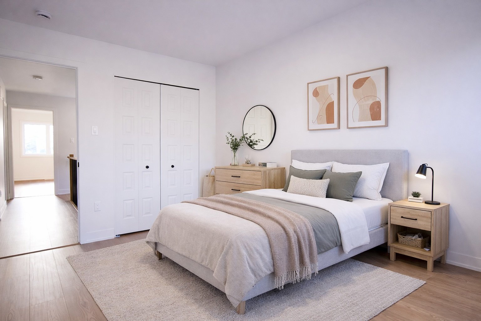 Chambre à coucher - Photos stager virtuellement, pour visuel seulement