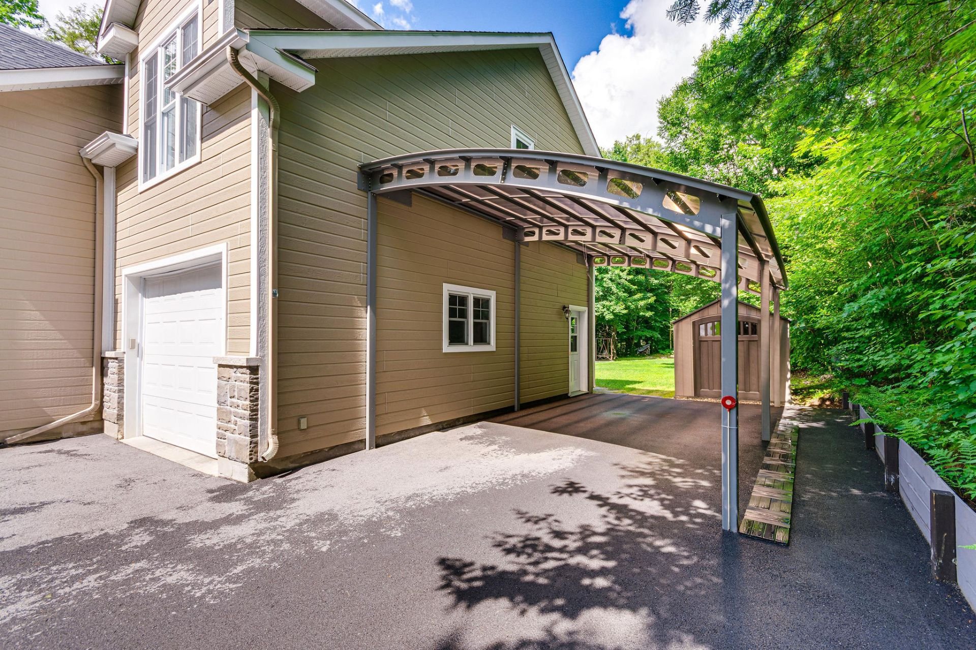Carport and garage