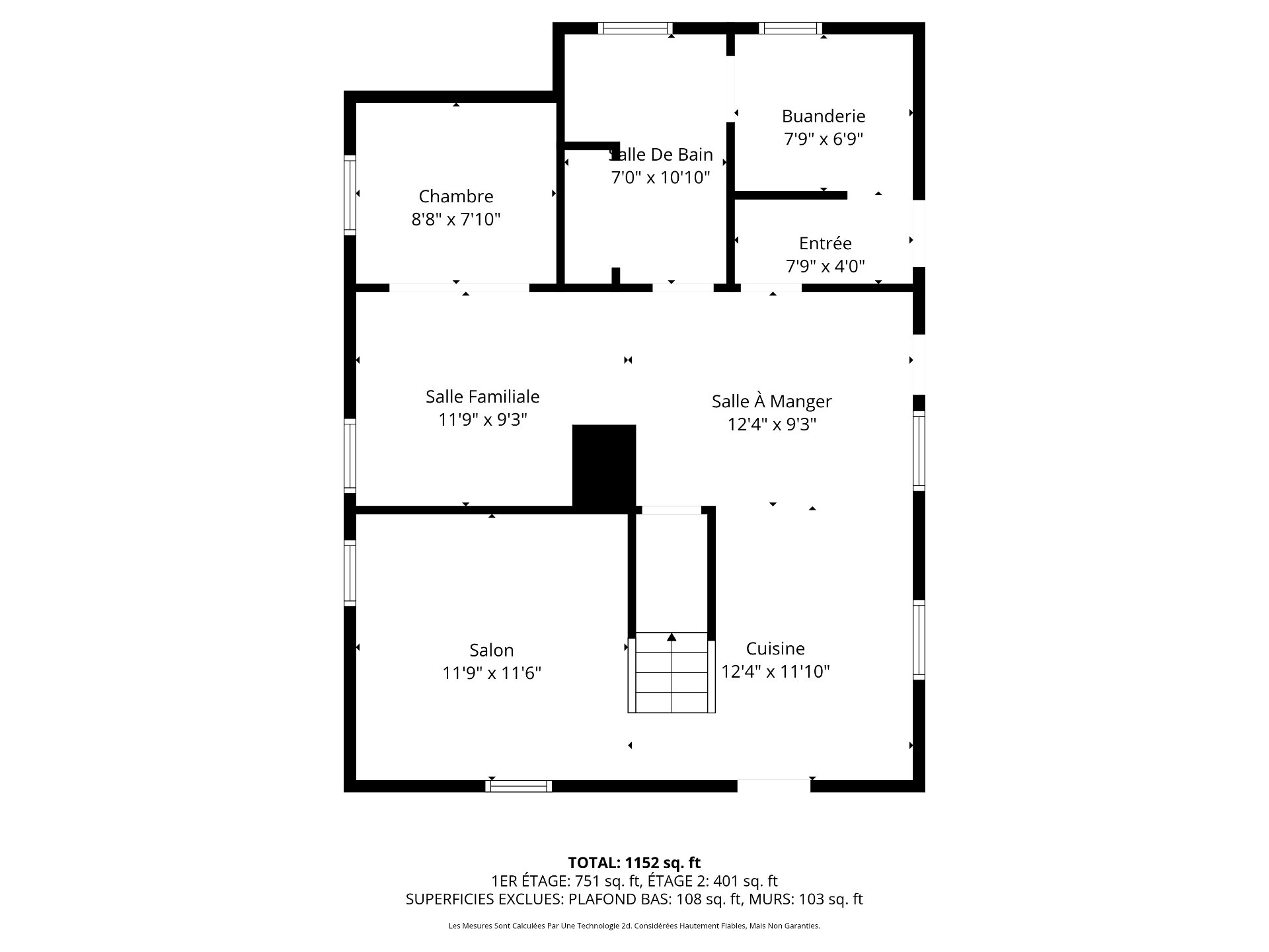 Plan (croquis) - 1er plancher