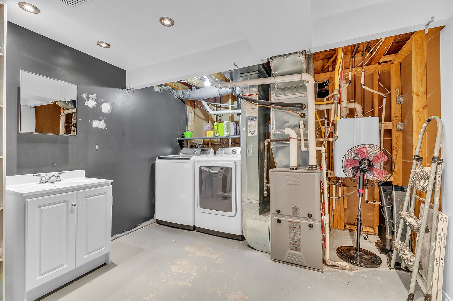 Salle de lavage - sous-sol