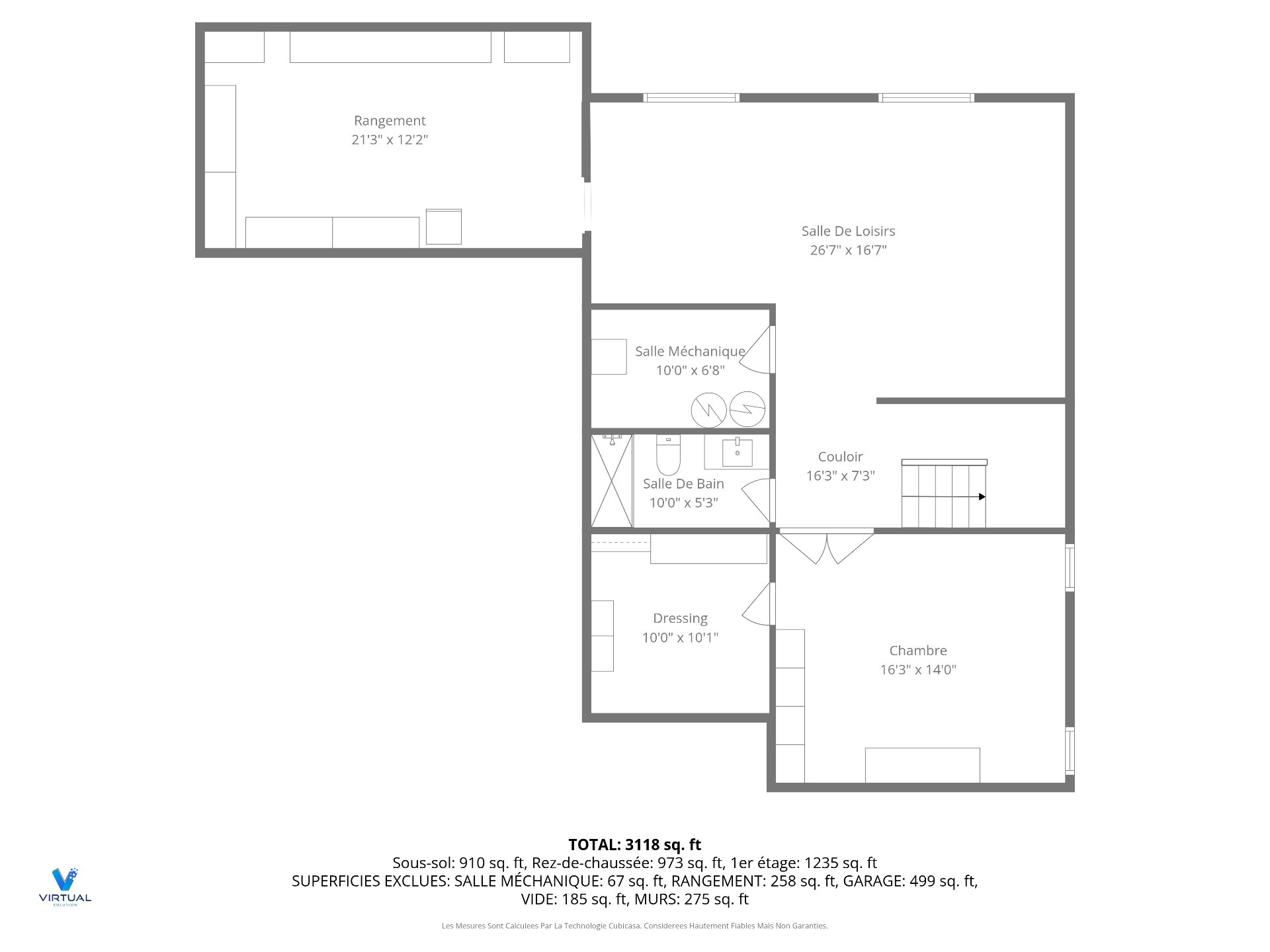 Plan (croquis) - Sous-sol