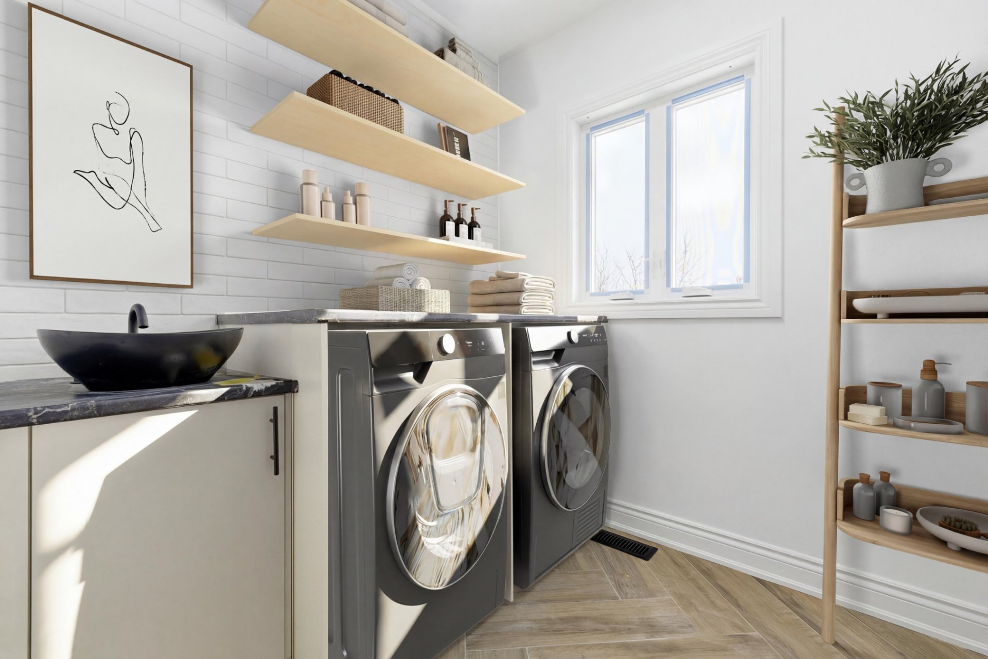 Laundry room - Virtually staged