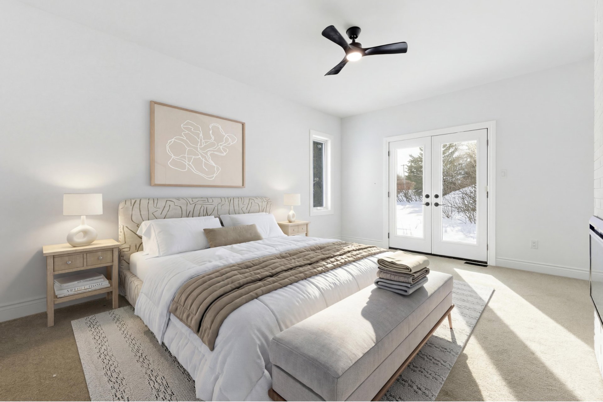 Master bedroom - Virtually staged