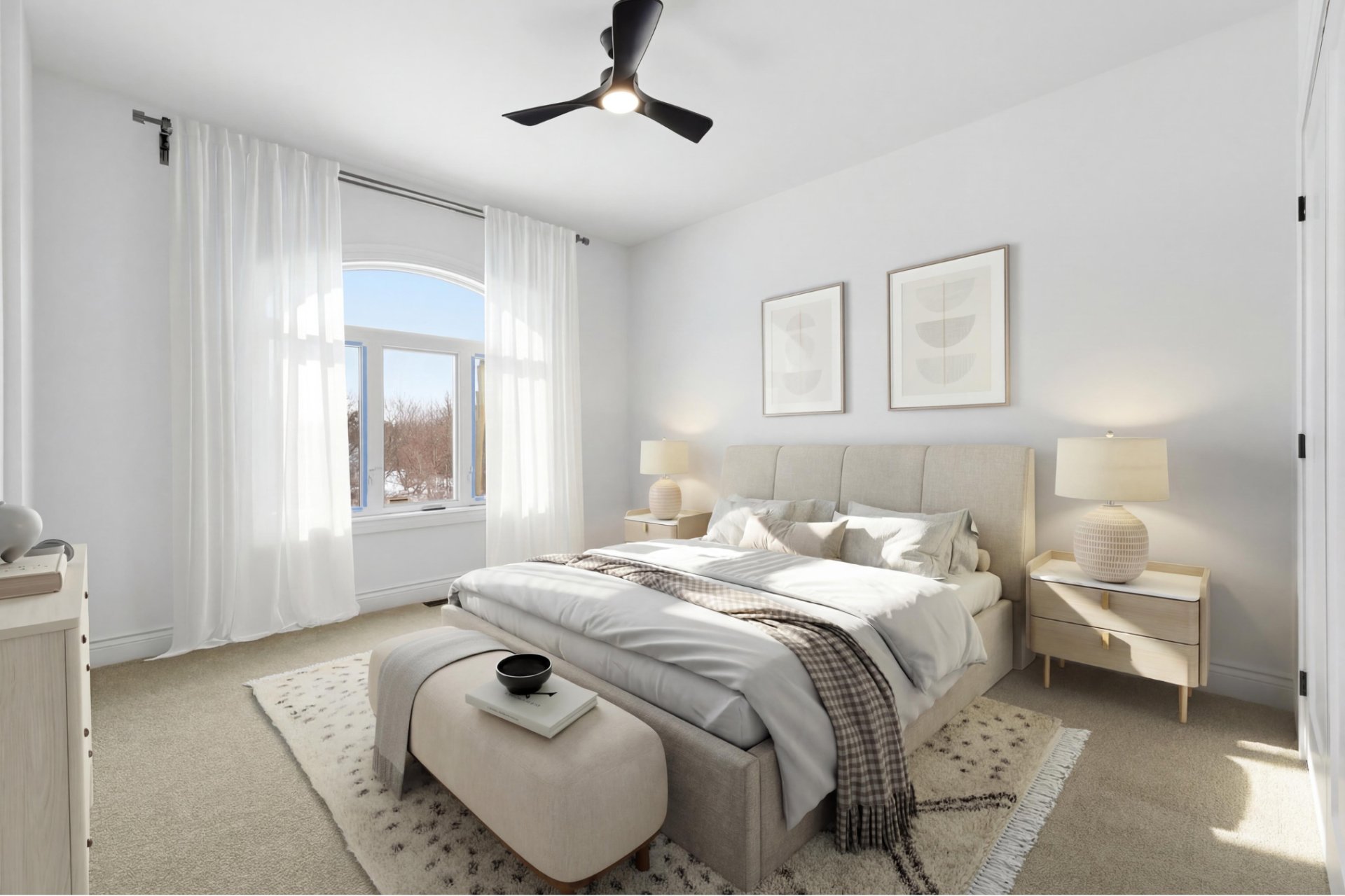 Bedroom - Virtually staged