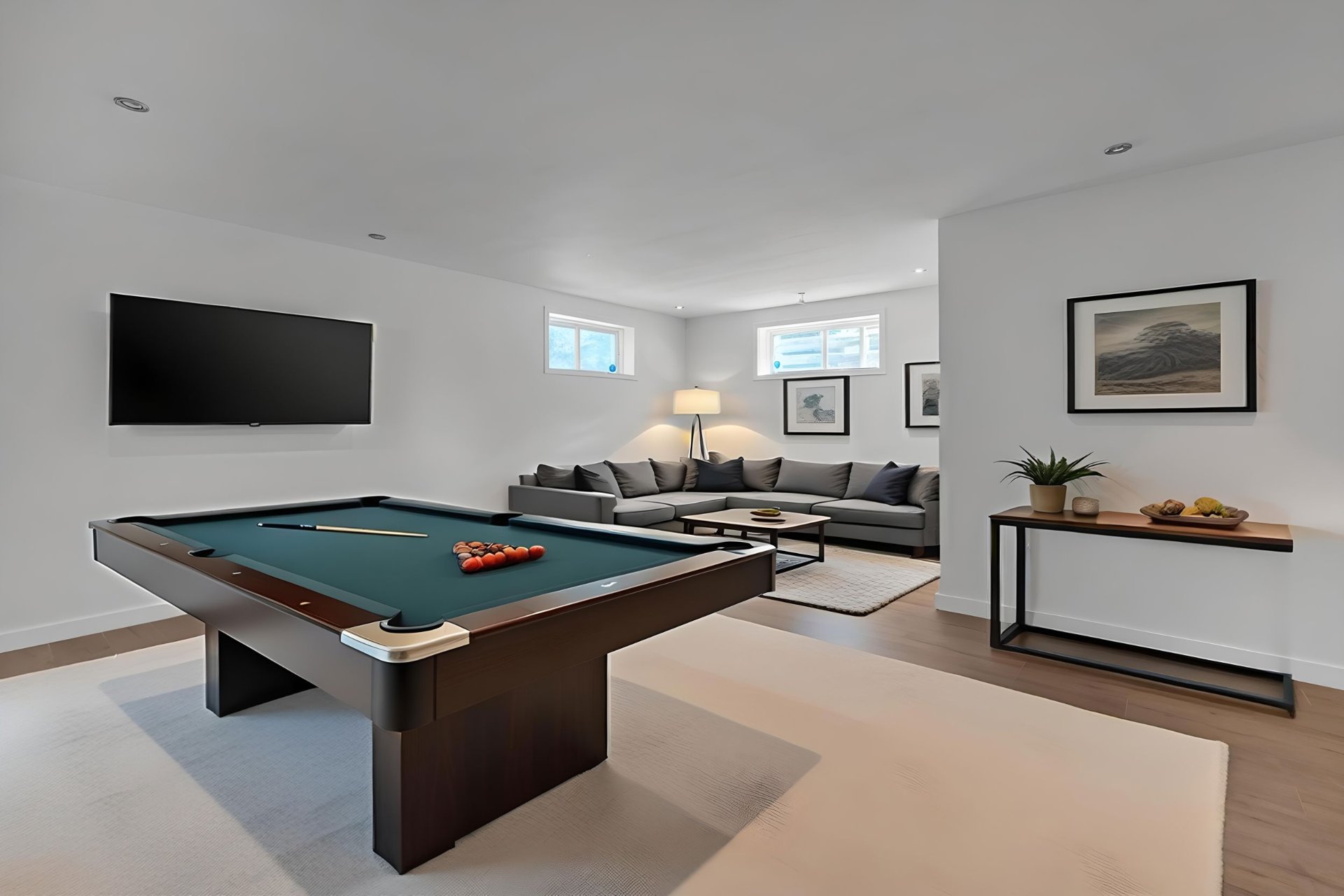 Salle familiale - Sous-sol - Aménagement virtuel