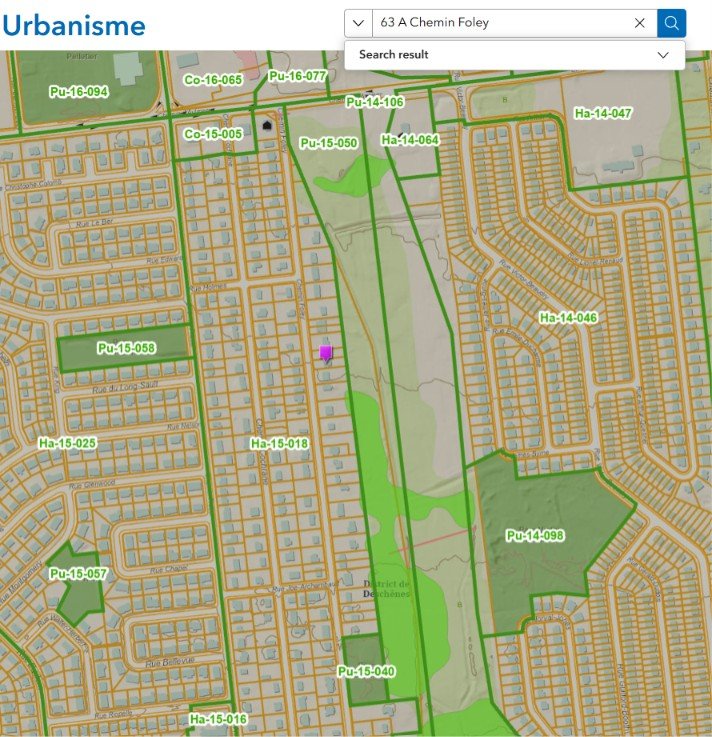 Autre - Urbanisme Capture d'écran espace vert