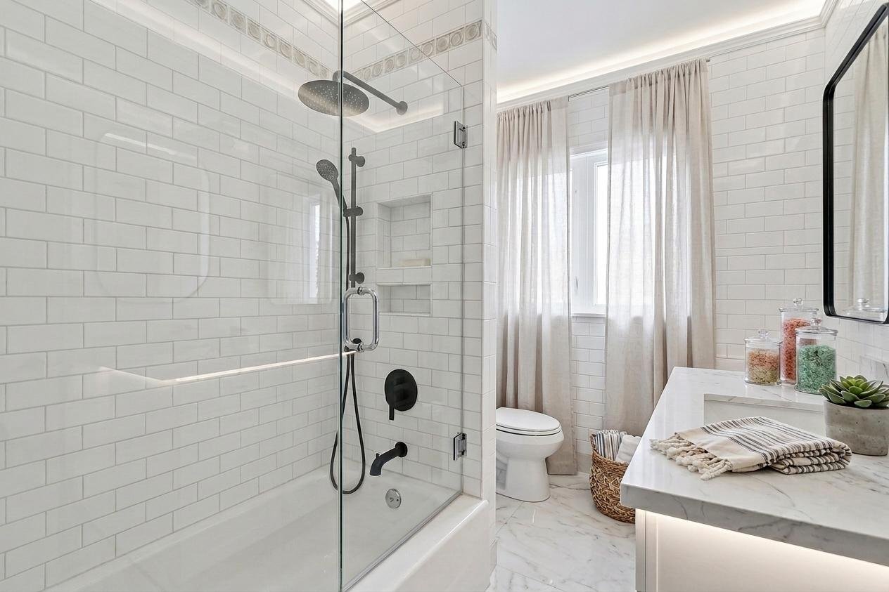 Bathroom - AI-enhanced images, for illustrative purposes only