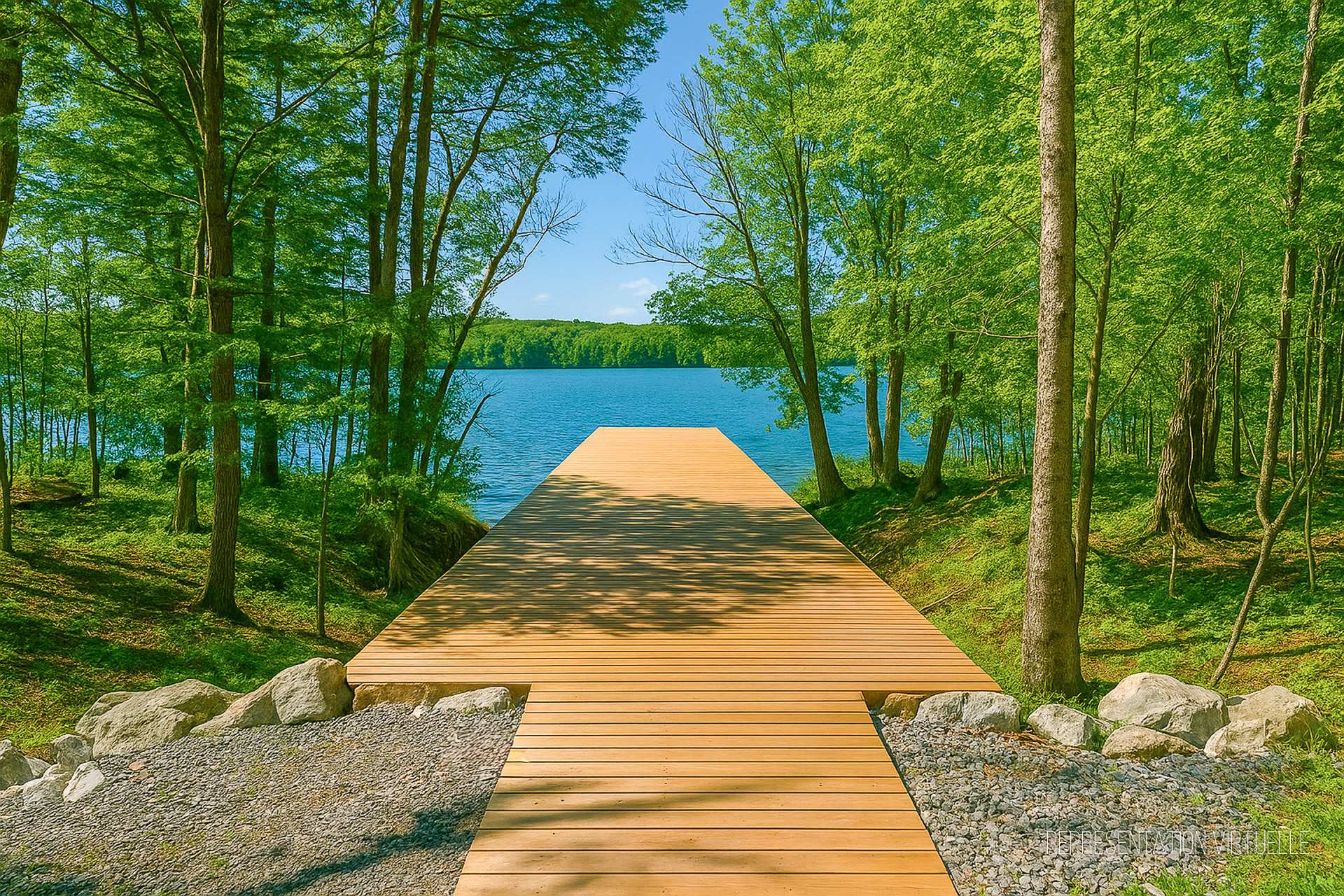 Bord de l'eau - Aperçu généré - quai en construction