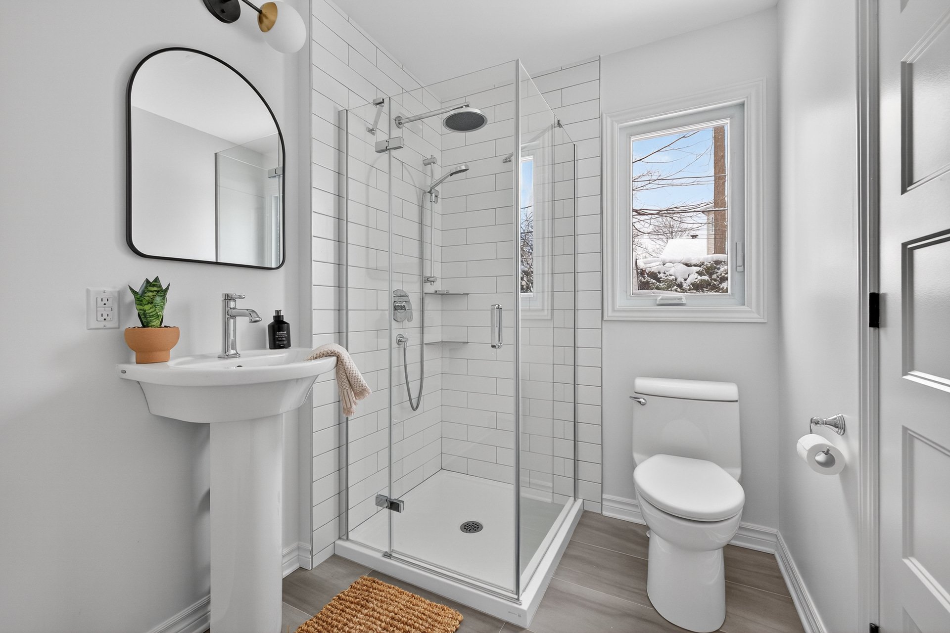 Bathroom - main level, with laundry room
