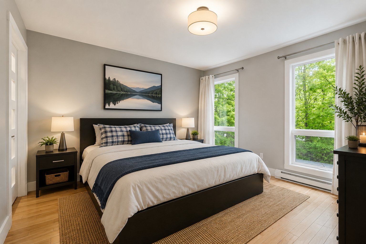 Master bedroom - enhanced with AI