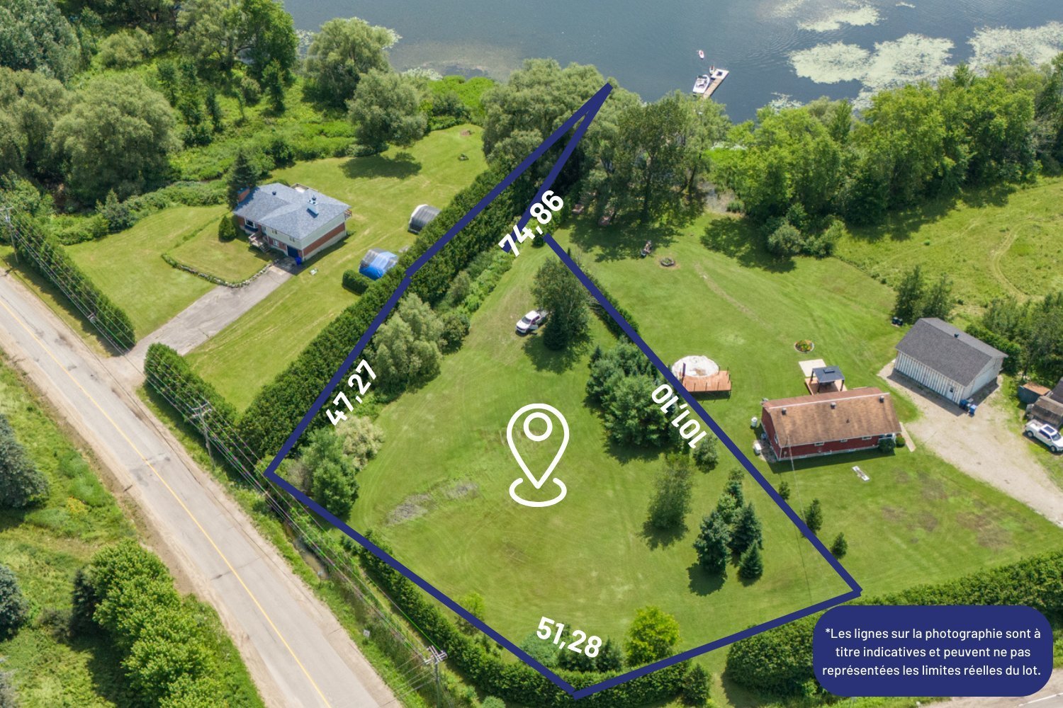 Plan (croquis) - *Les lignes sont à titre indicatives.