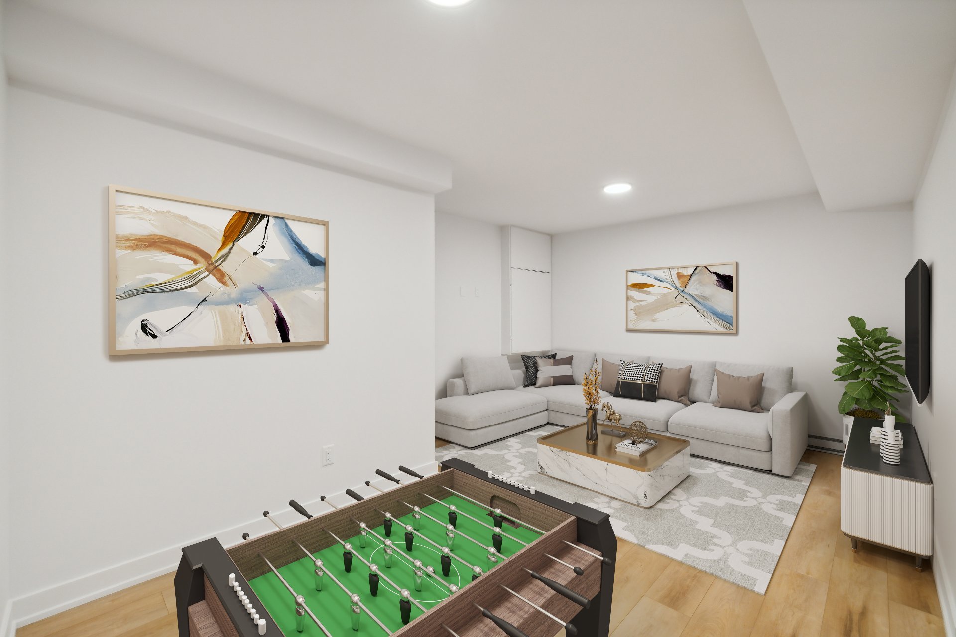 Salle familiale - Ameublement virtuel.