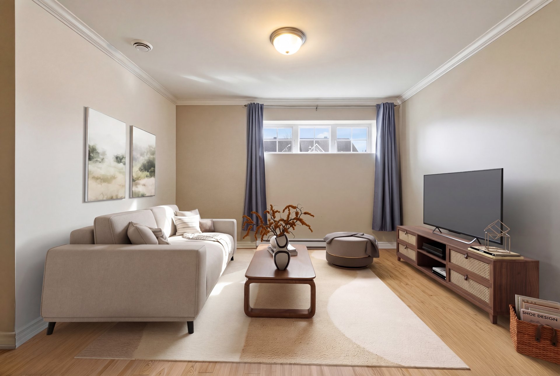 Family room - Virtually staged