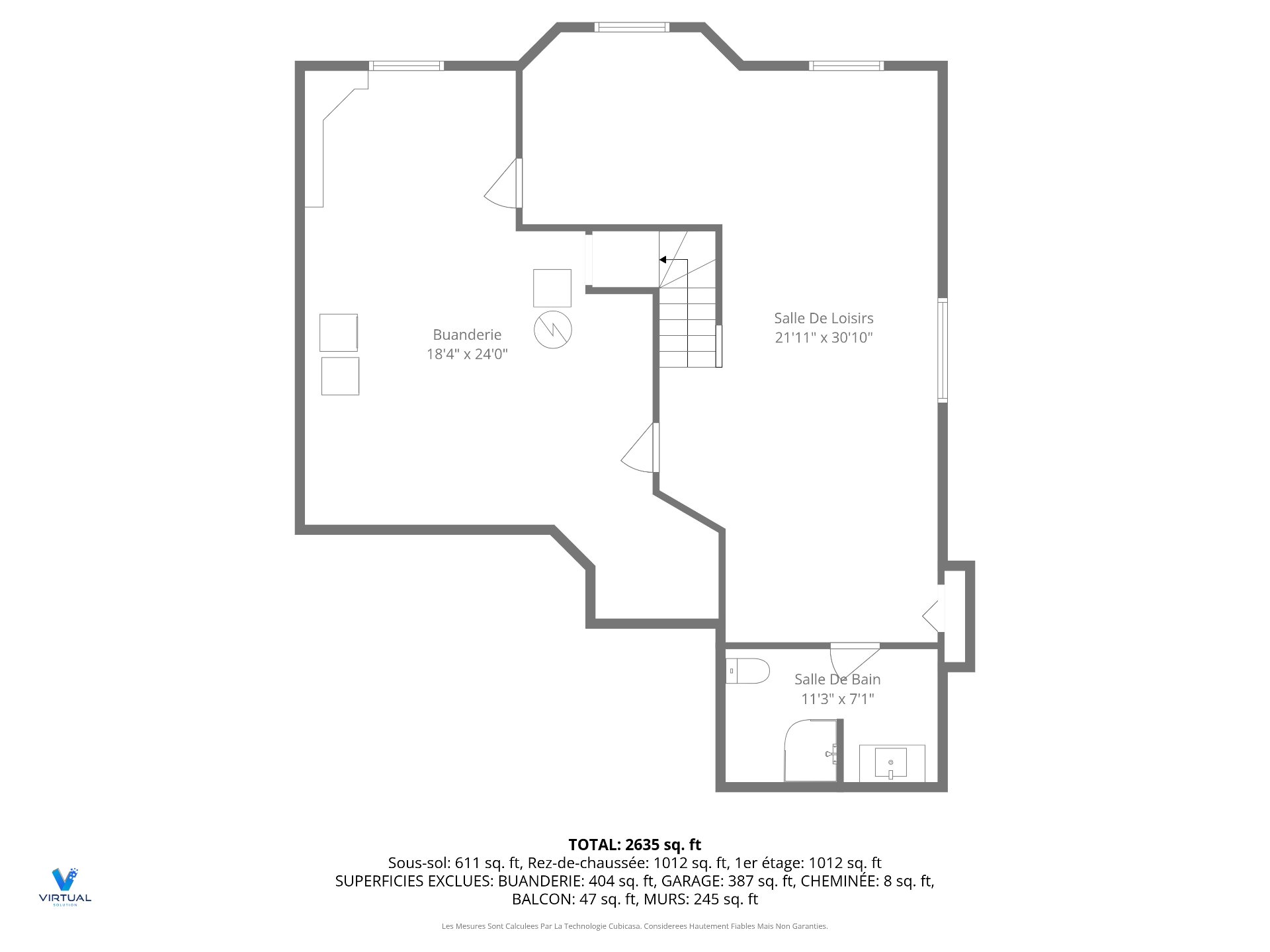 Plan (croquis) - Sous-sol