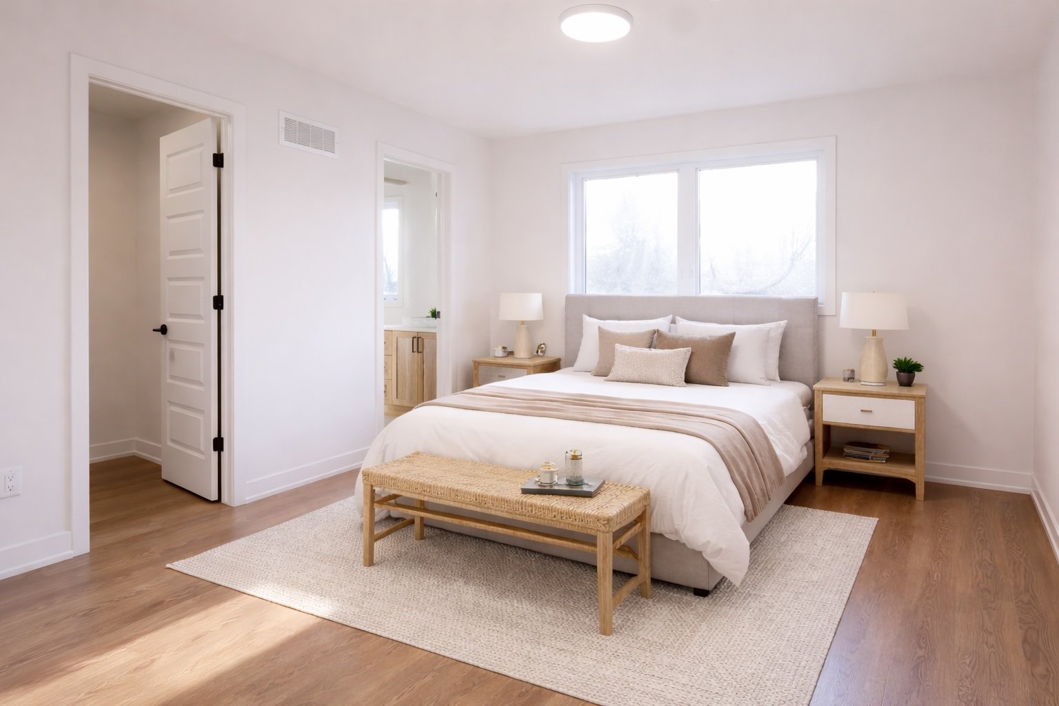 Chambre à coucher principale - Staging virtuel à titre visuel seulement