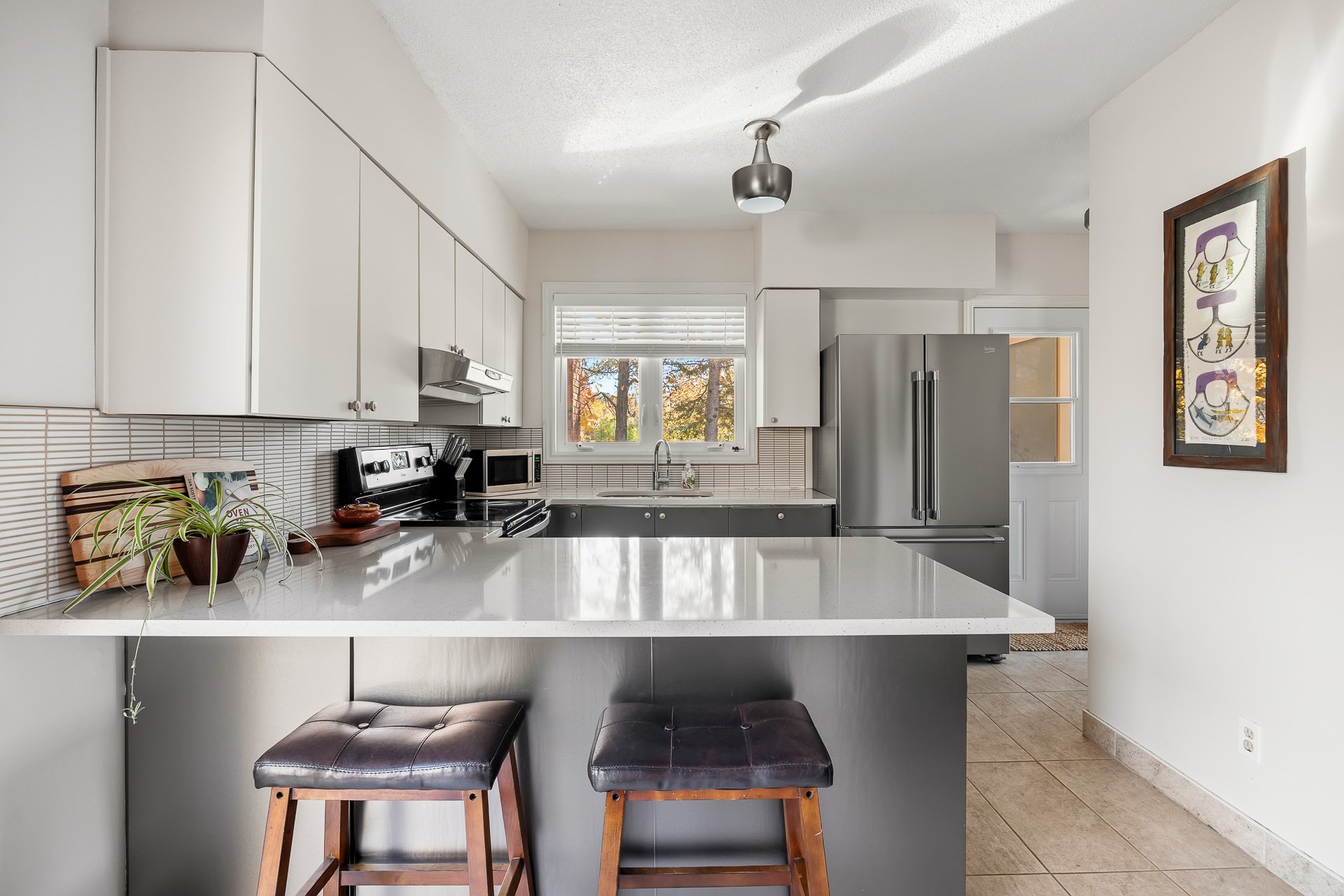 with a dining area