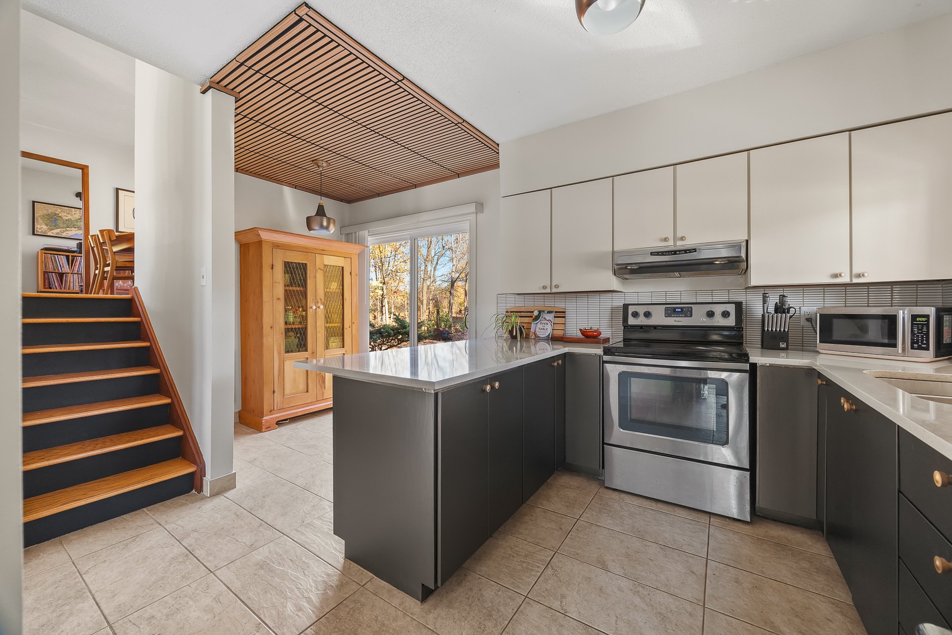 with a dining area