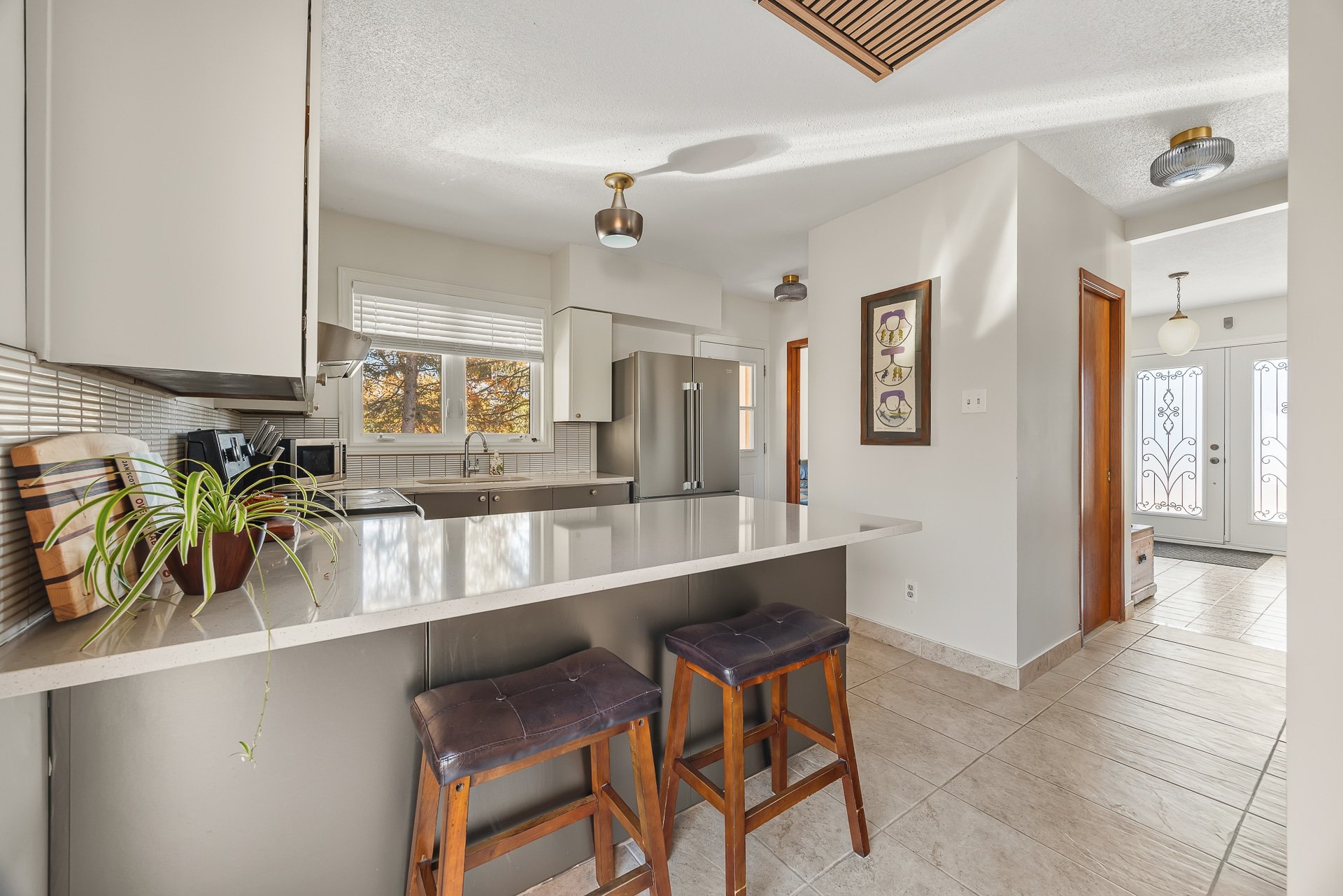 with a dining area