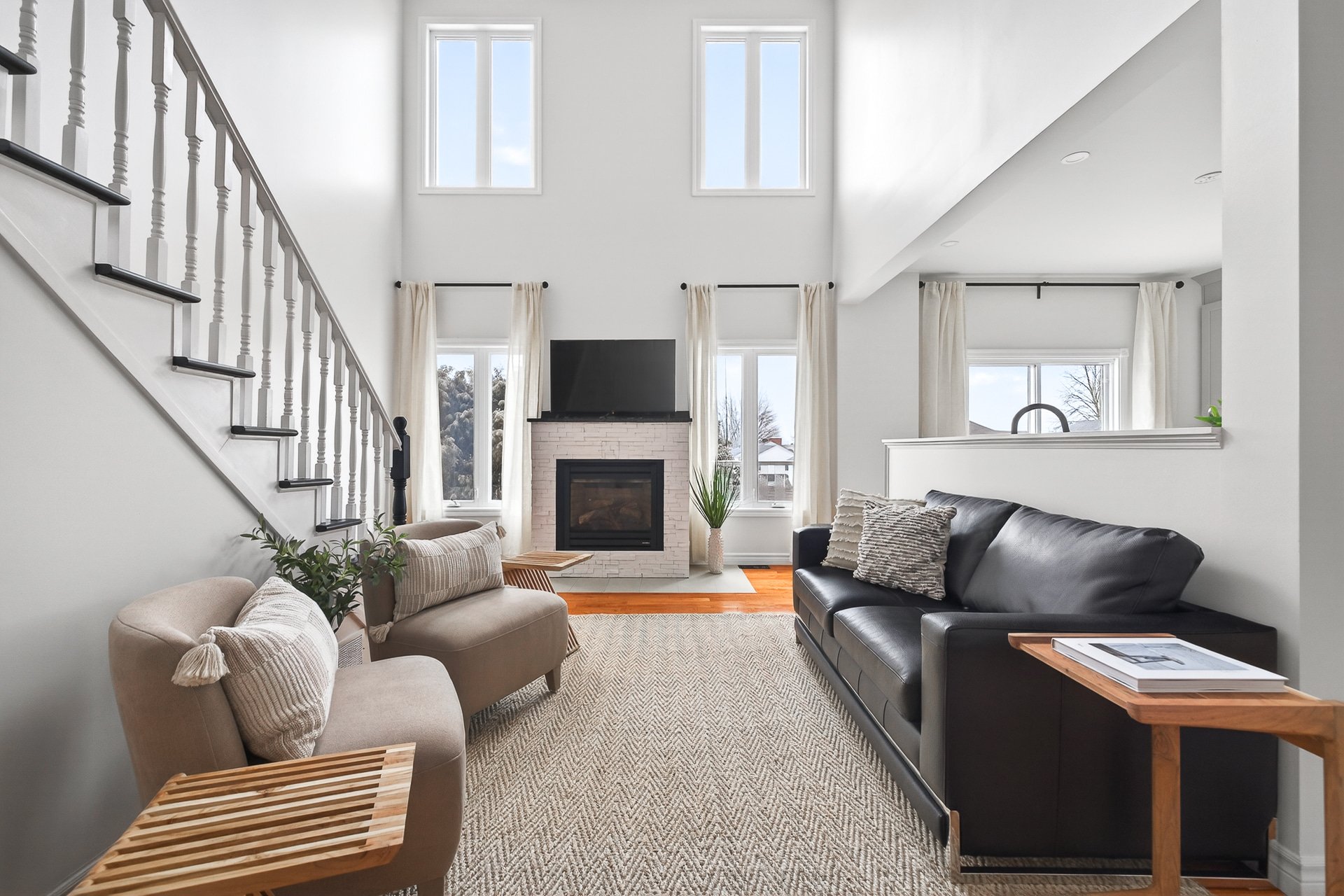 Salon - foyer au gaz