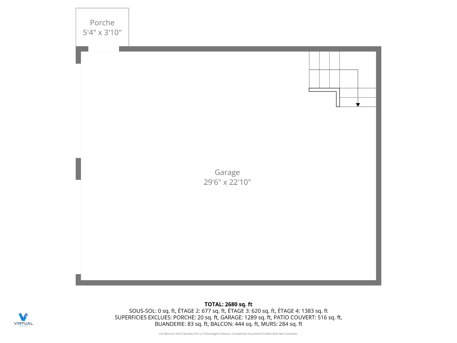 Plan (croquis) - Garage détaché