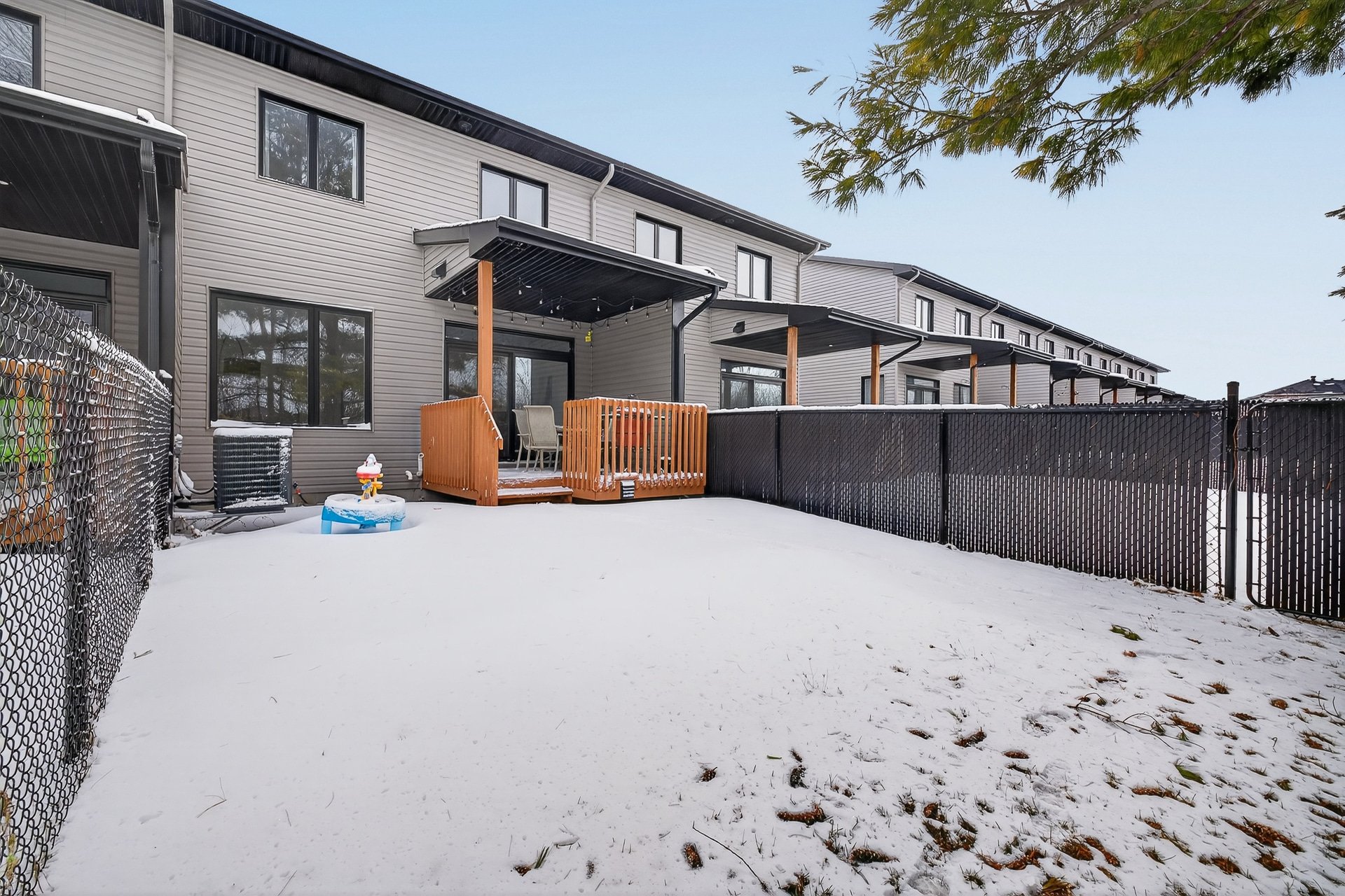 Backyard - fenced-in yard with no neighbors in the back