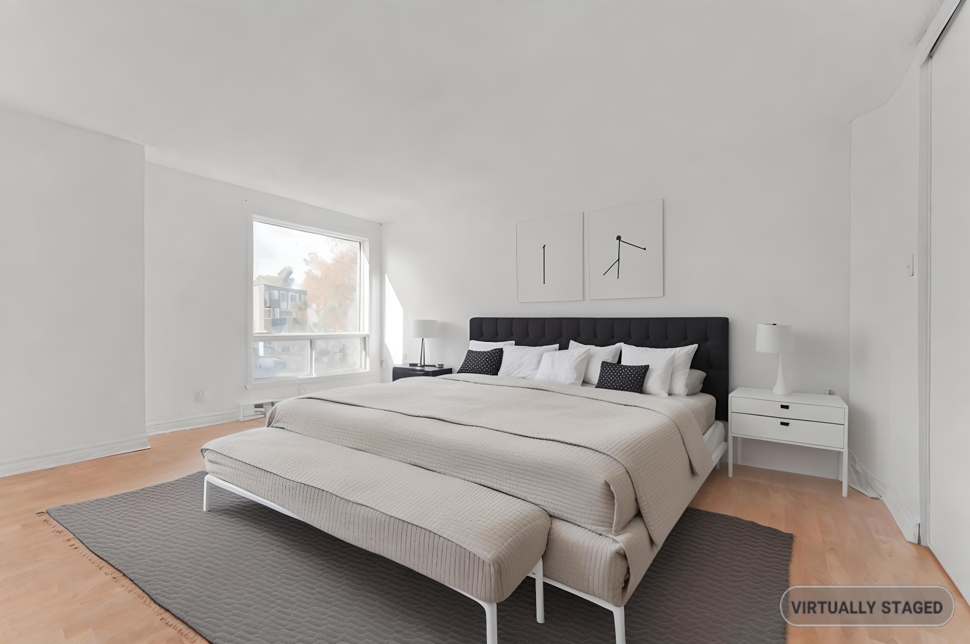 Master bedroom - This photo has been virtually staged.