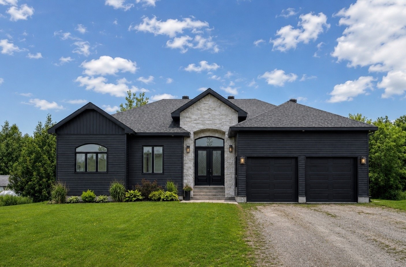 *For illustrative purposes, driveway is not paved*