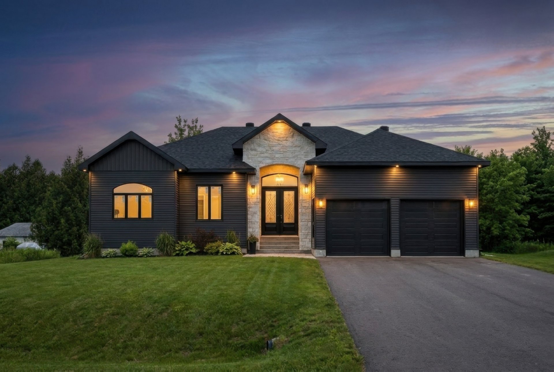 *For illustrative purposes, driveway is not paved*