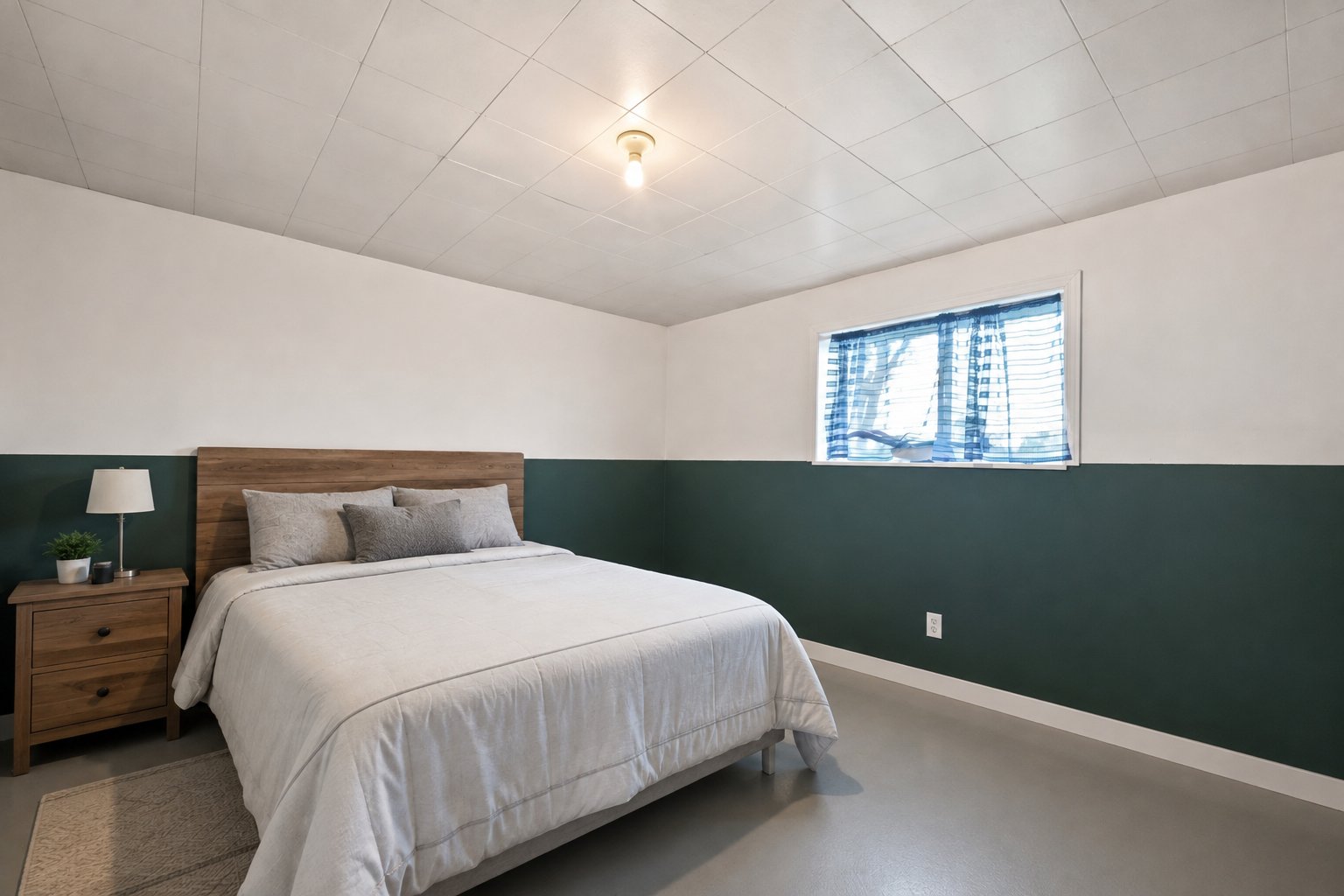 Virtually Staged - Basement Bedroom